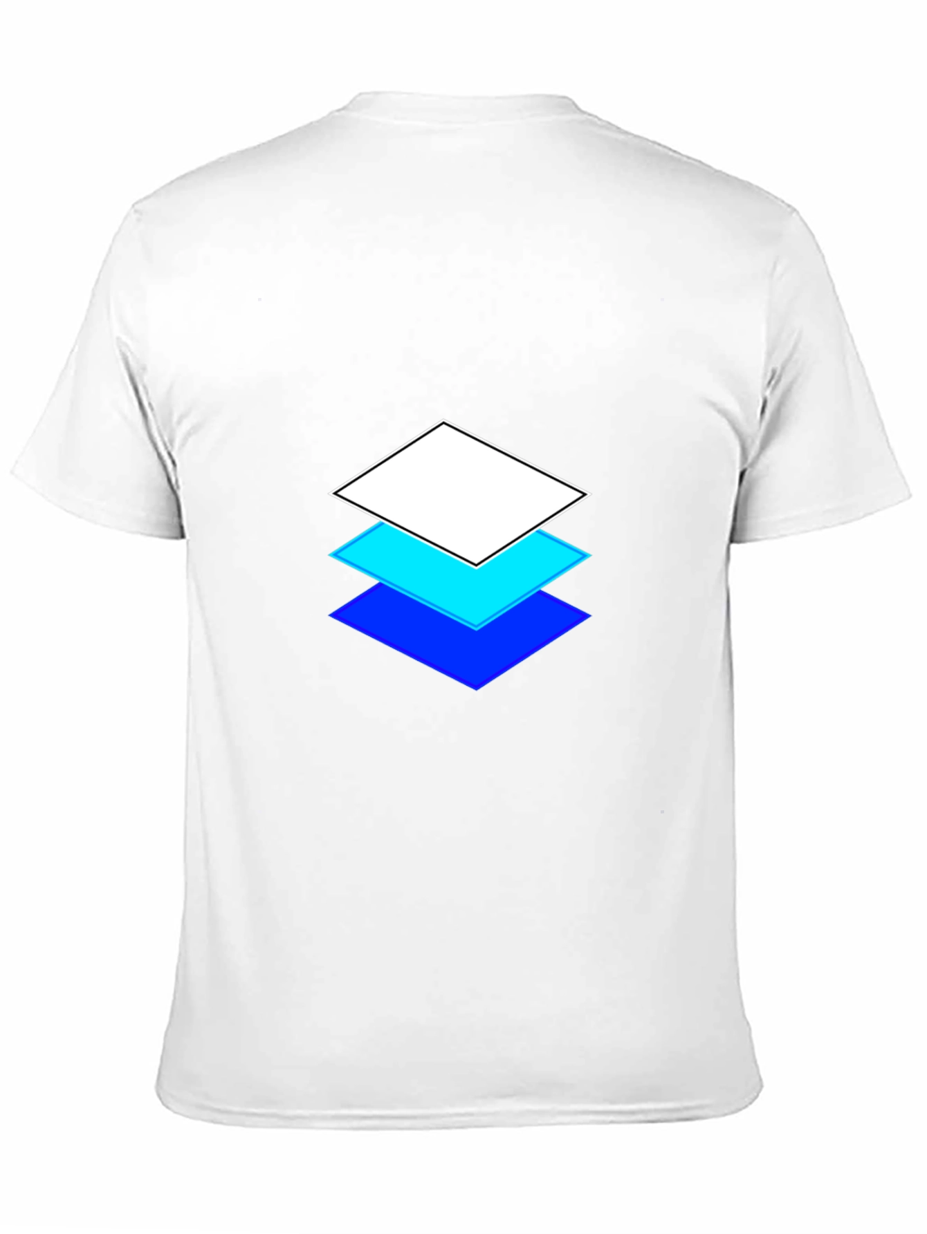 Black Layered Squares Graphic Black T-Shirt view 11