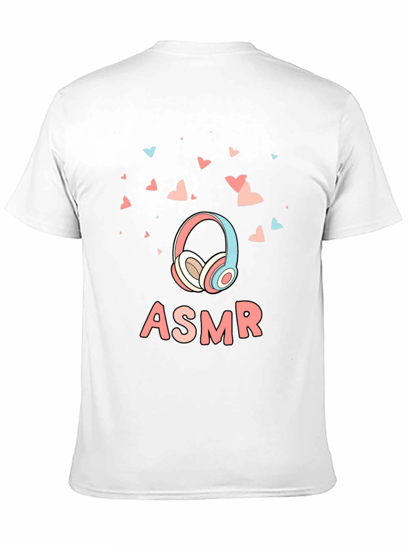 Black ASMR Headphones Graphic Tee - Sensory Relaxation Shirt view 11