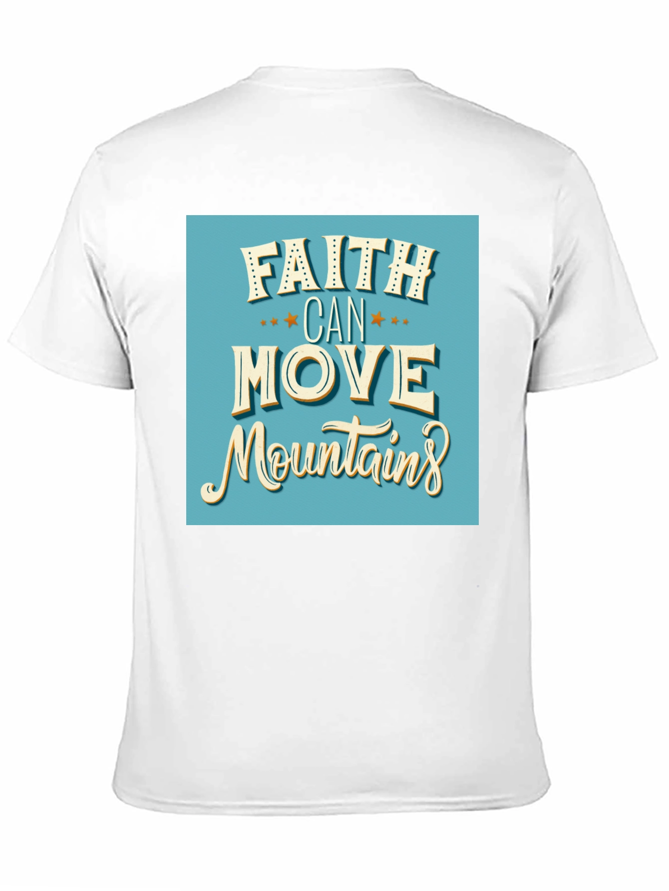 Black Faith Can Move Mountains Graphic Tee view 11