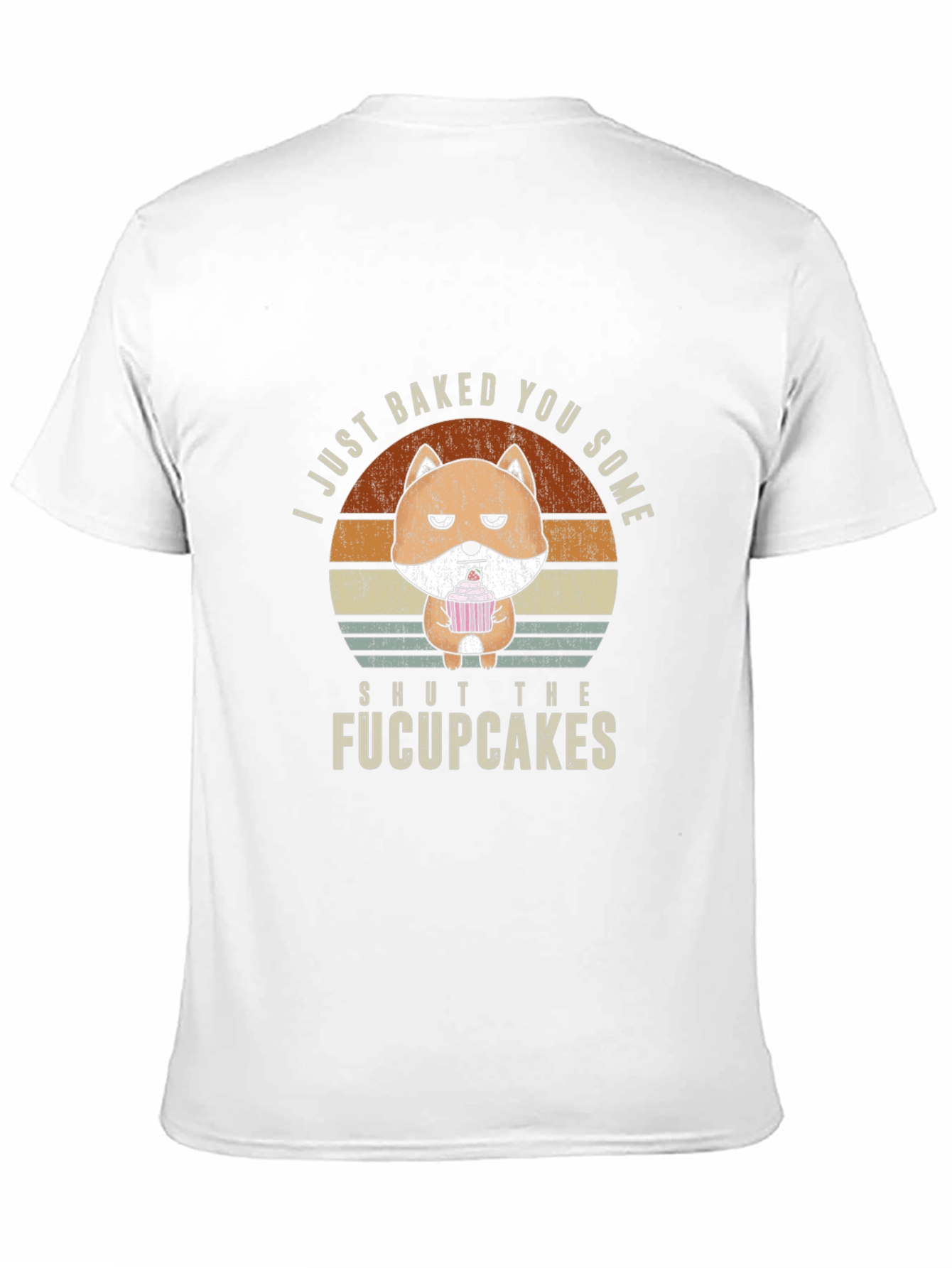 Black Funny "Fucupcakes" Graphic T-Shirt view 11