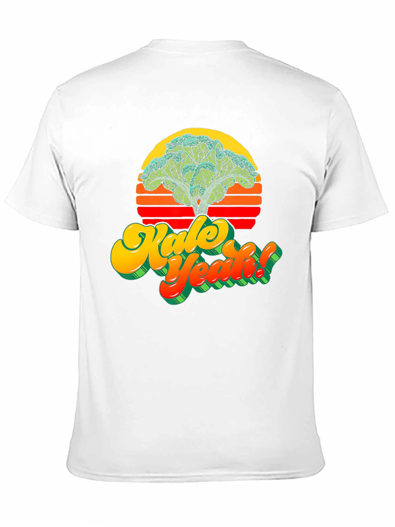 Black Kale Yeah! Graphic T-Shirt - Retro Vegan Style view 11