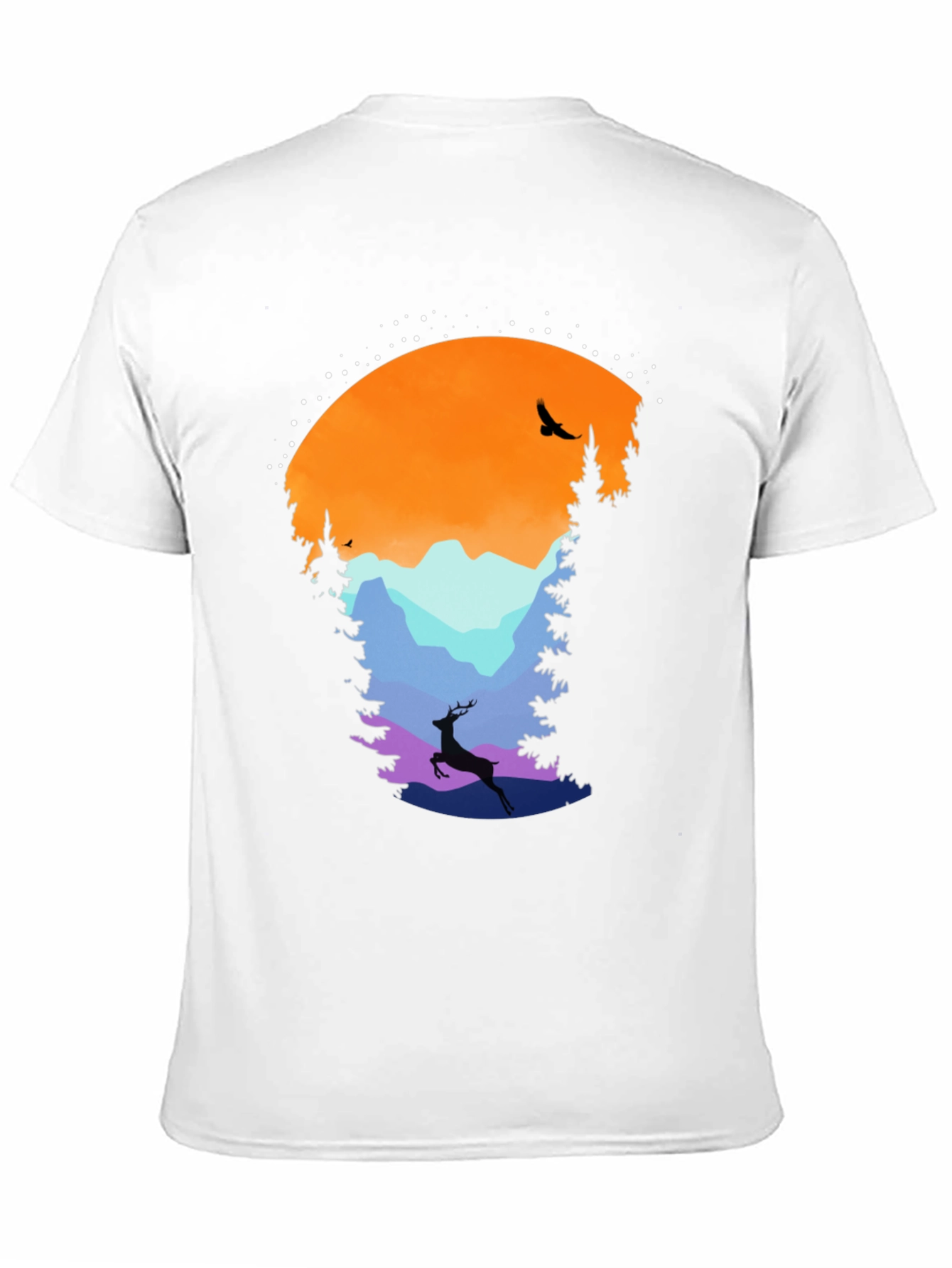 Black Nature Silhouette Graphic Tee view 11