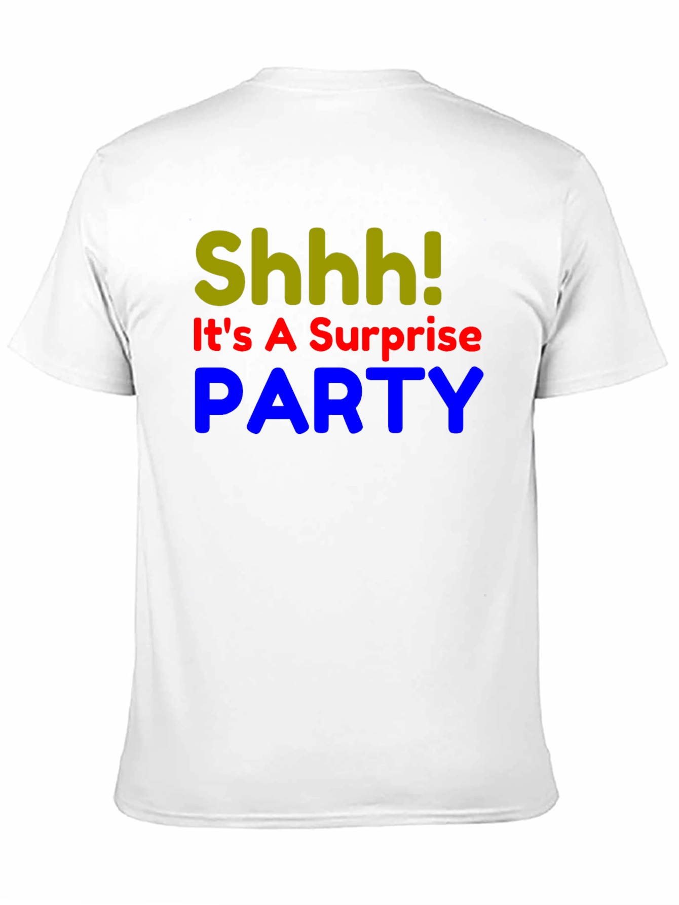 Black Surprise Party T-Shirt - Shhh! Funny Birthday Tee view 11