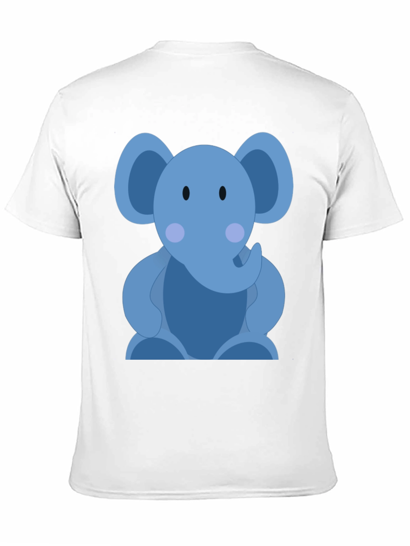 Black Cute Elephant Graphic Print Black T-Shirt view 11