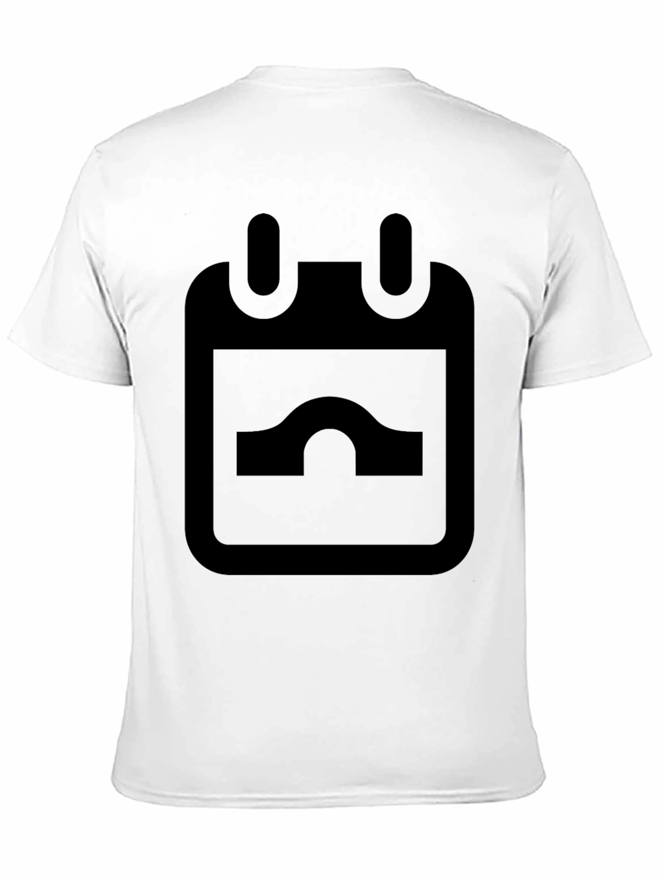 Black Modern Black T-Shirt with Abstract Calendar Graphic view 11