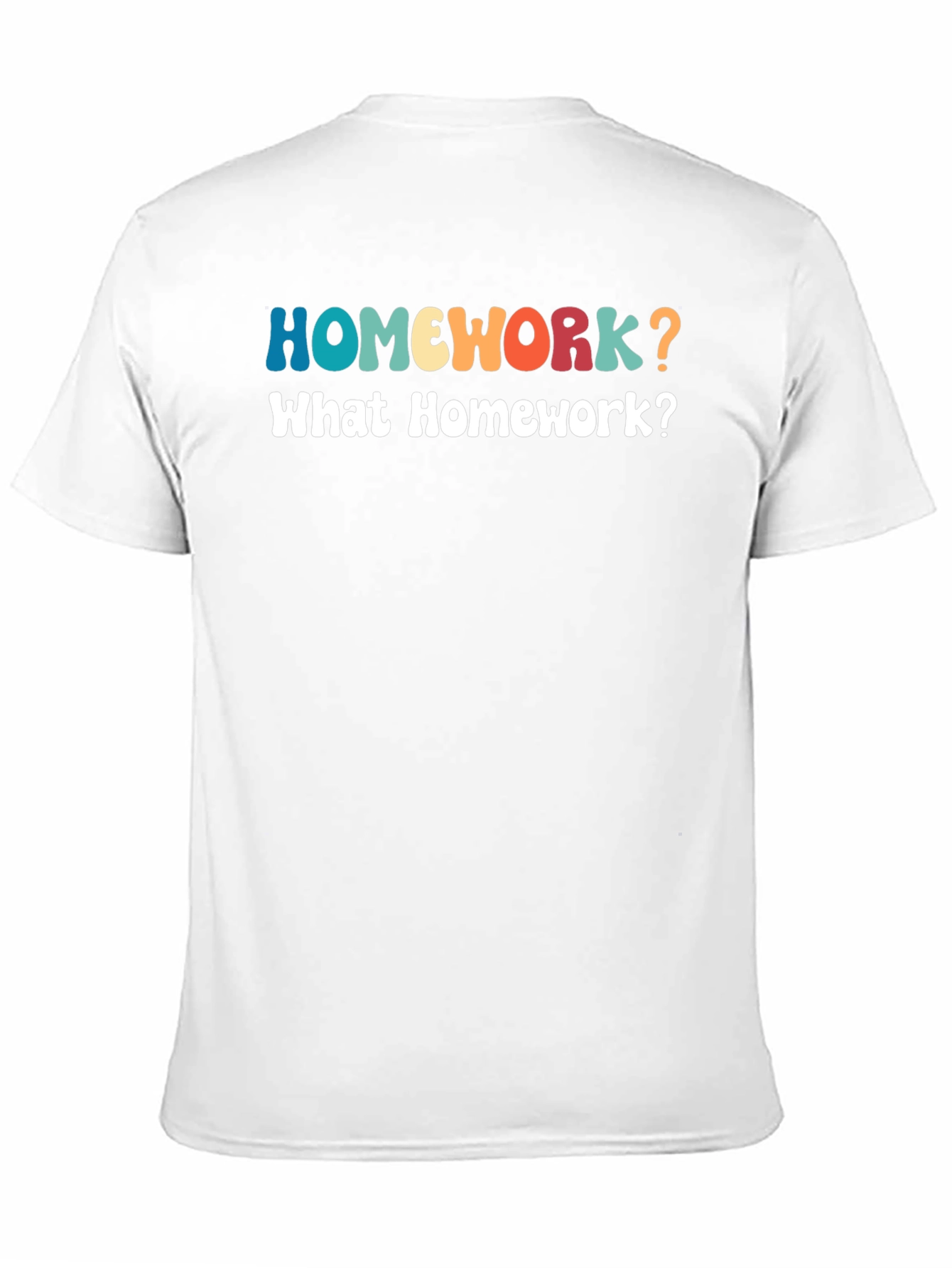 Black Homework? Funny Graphic T-Shirt view 11
