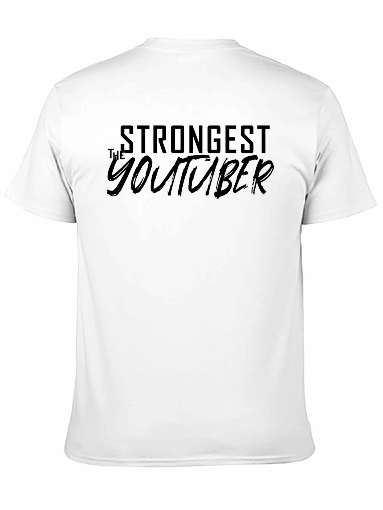 Black Strongest Youtuber Black Cotton Graphic T-Shirt view 11