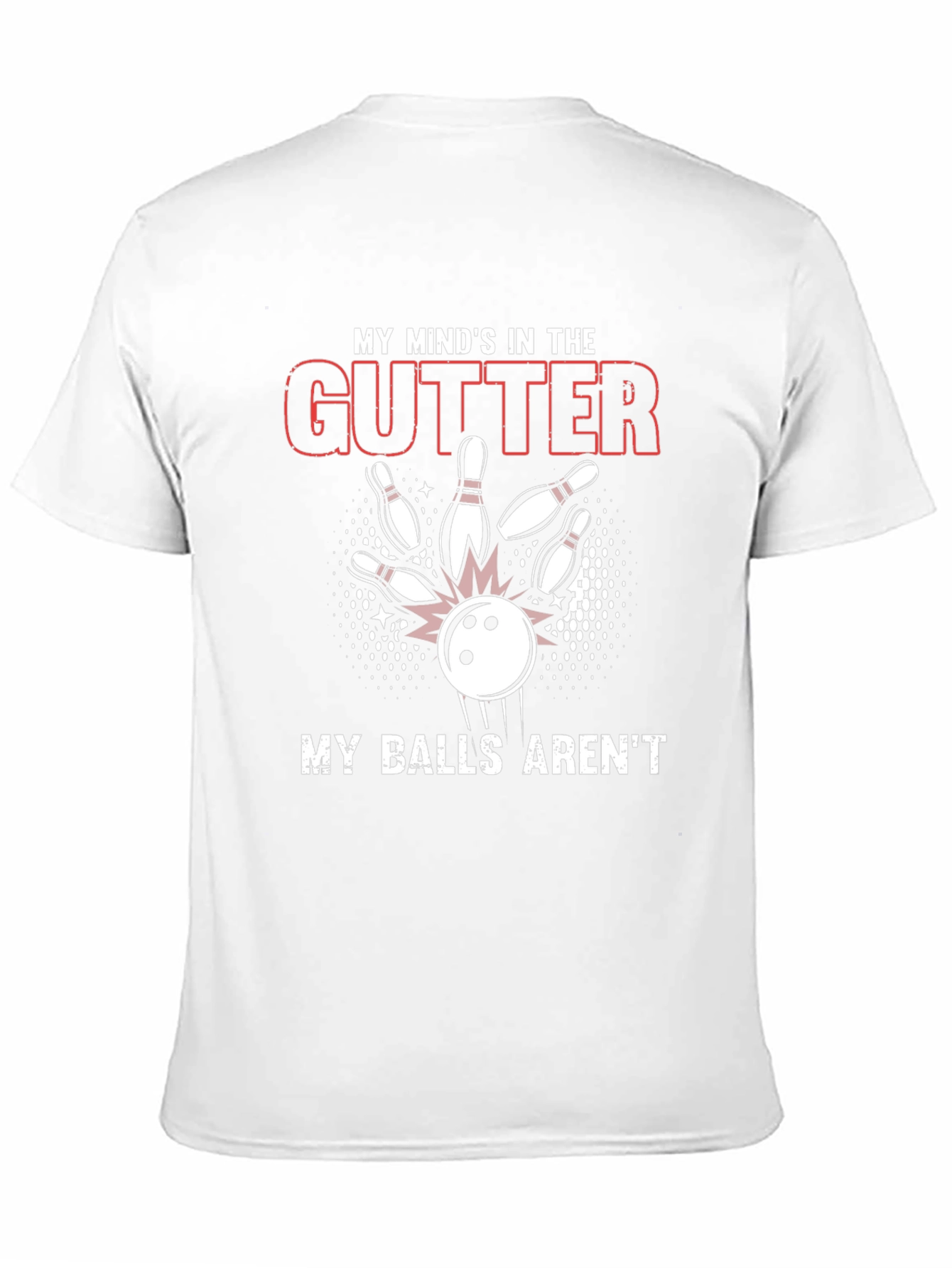 Black Funny Bowling T-Shirt - Mind In The Gutter view 11