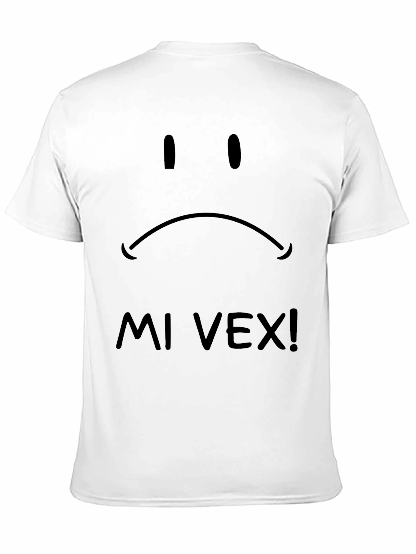 Black Sad Face Graphic Black T-Shirt - Mi Vex! view 11