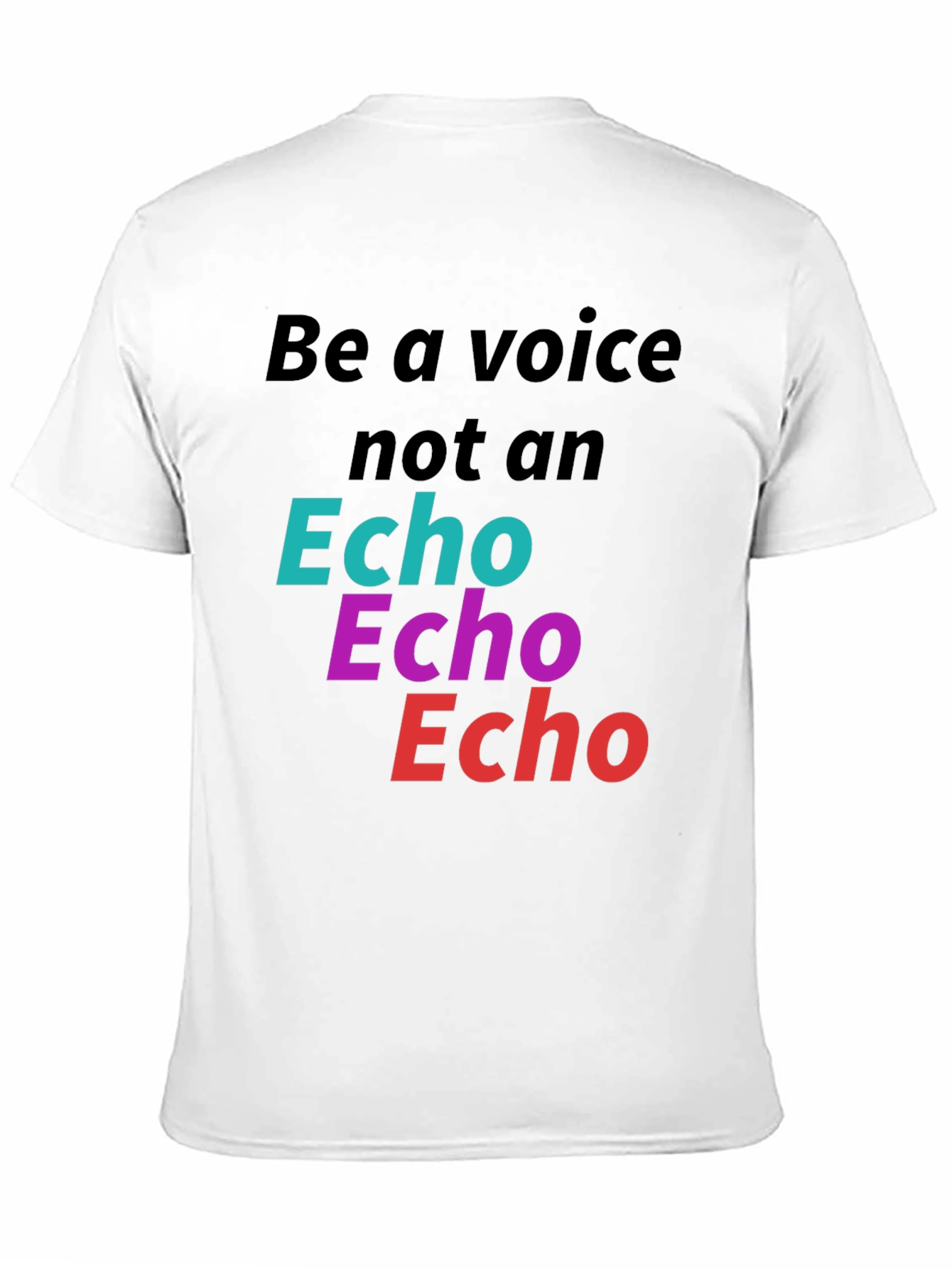 Black Be a Voice Tee - Bold Graphic Print Statement T-Shirt view 11