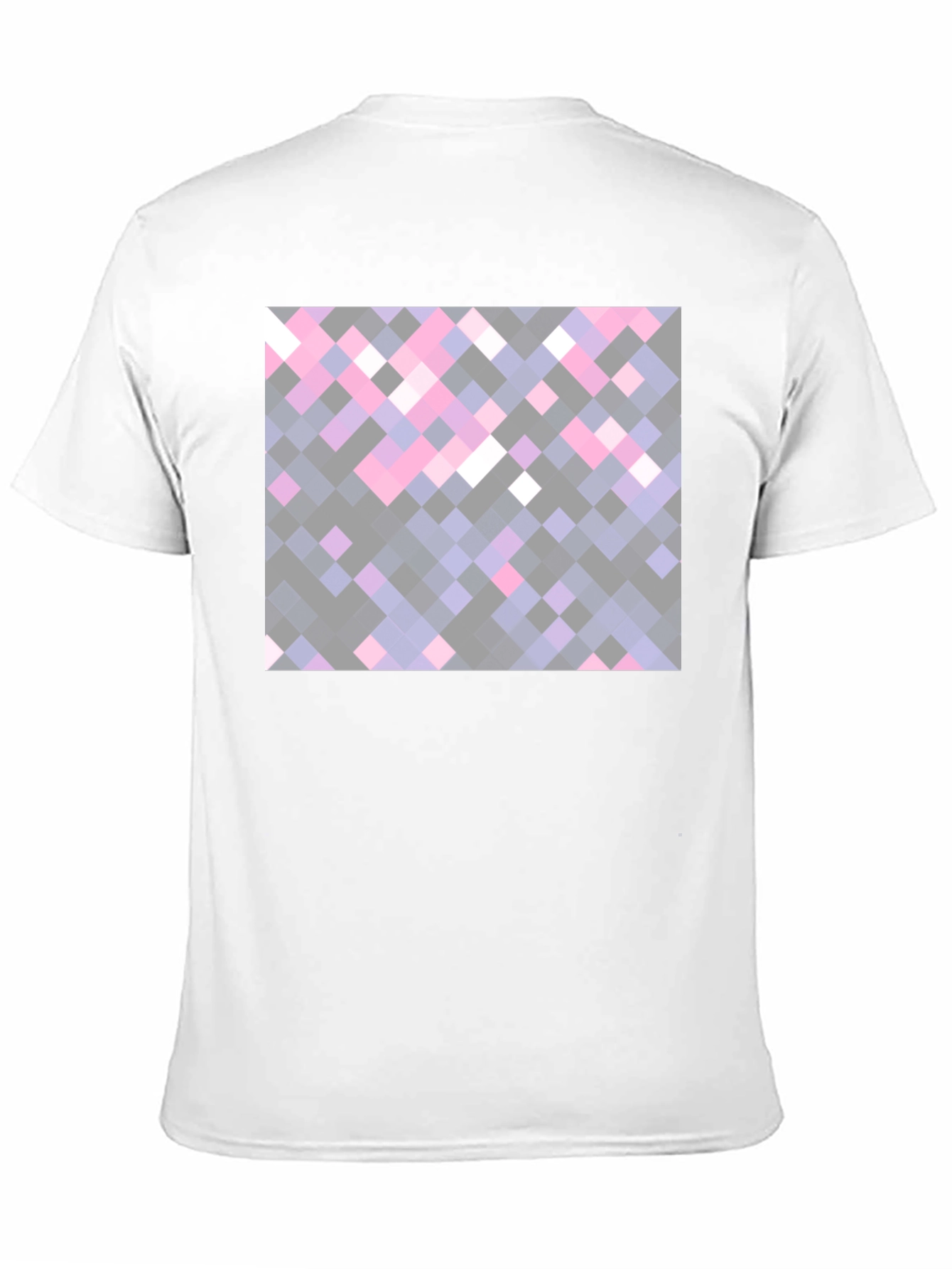 Black Pixelated Squares Black Tee view 11