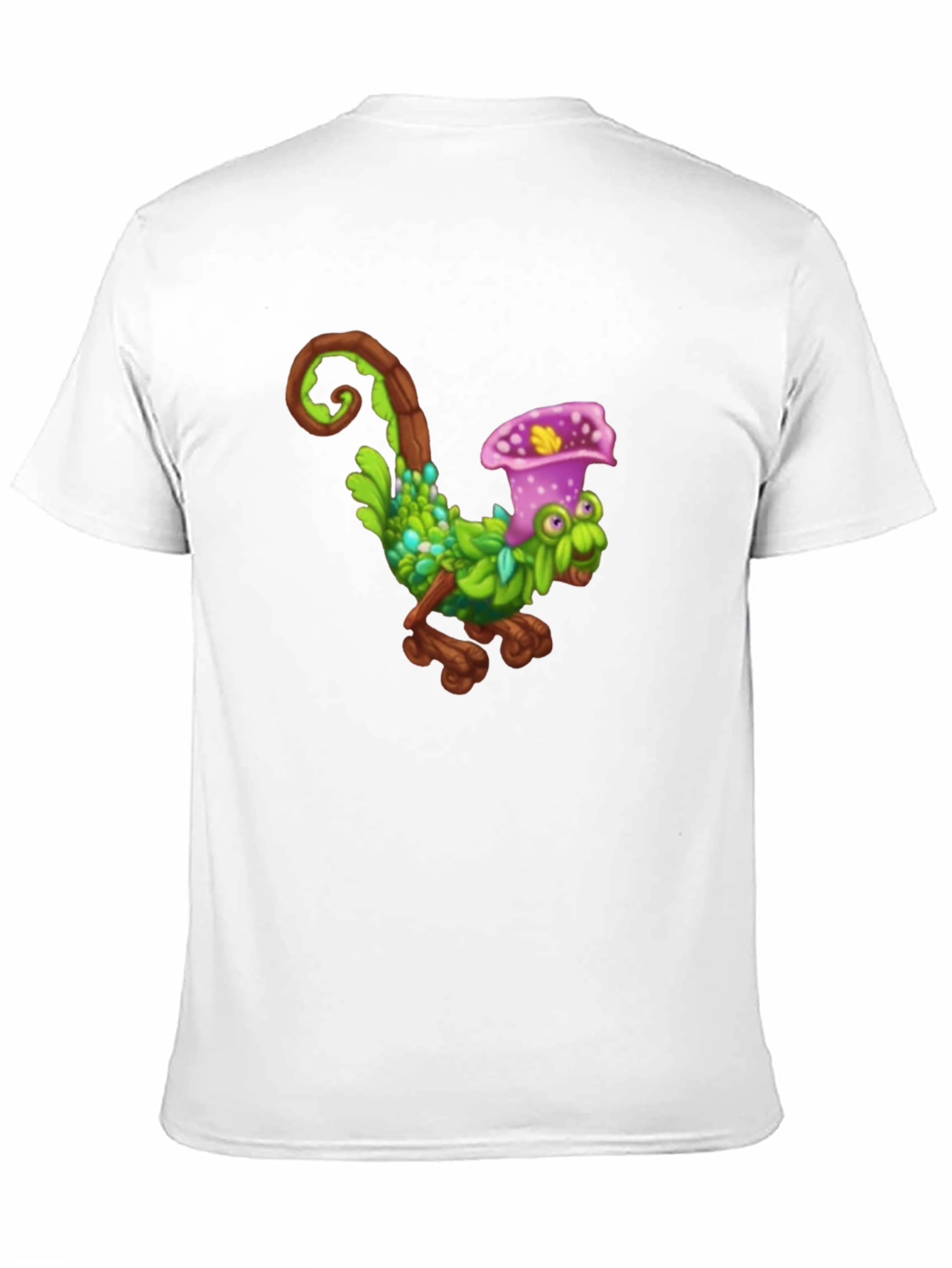 Black Black T-Shirt with Fun Cartoon Creature Design view 11