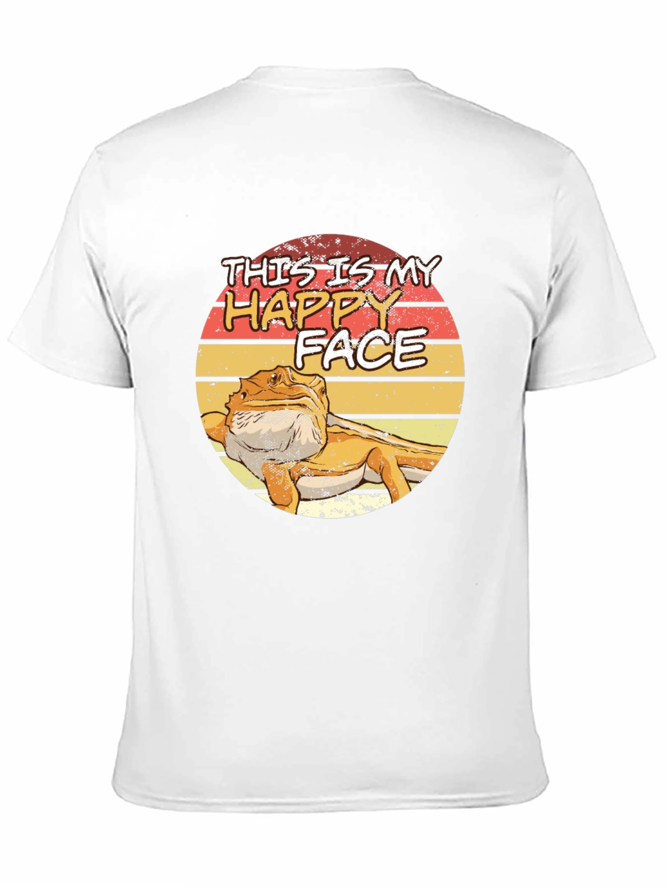 Black Bearded Dragon Happy Face T-Shirt - Lizard Lover Tee view 11