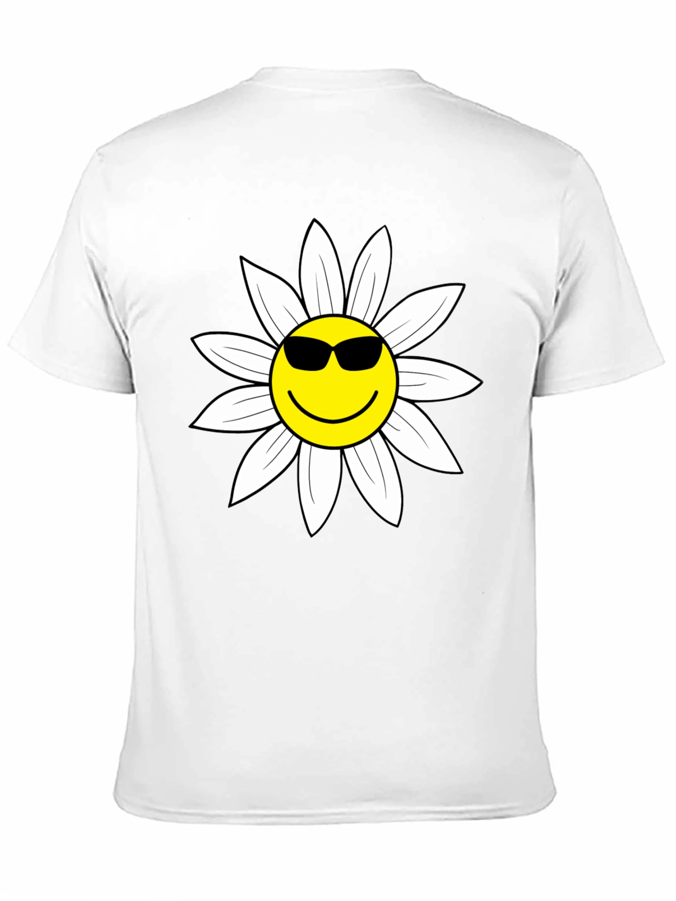 Black Daisy Face Graphic Tee - Black view 11