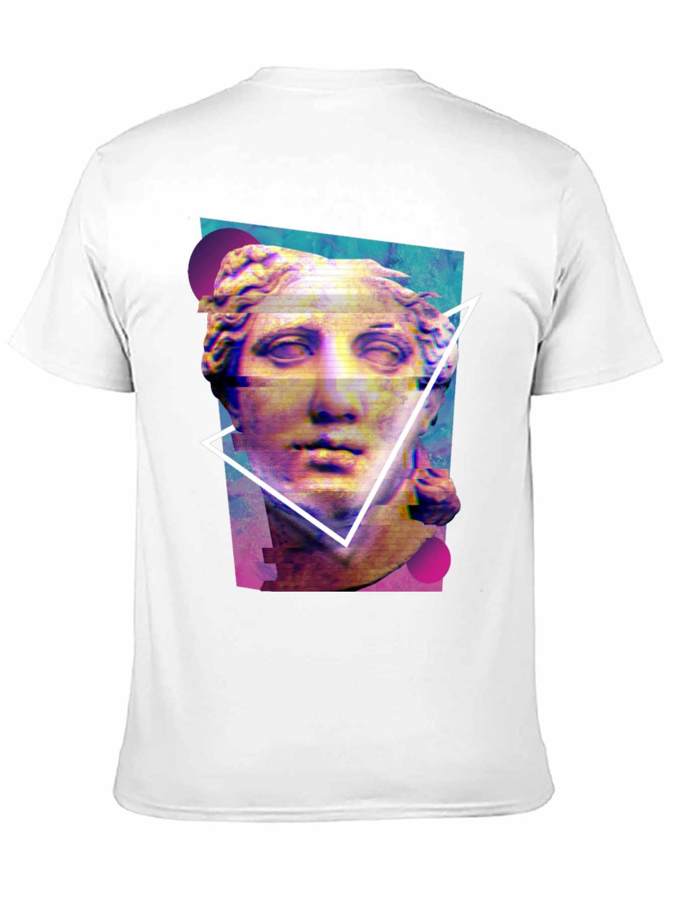 Black Statue Graphic Tee - Artistic Glitch Style view 11