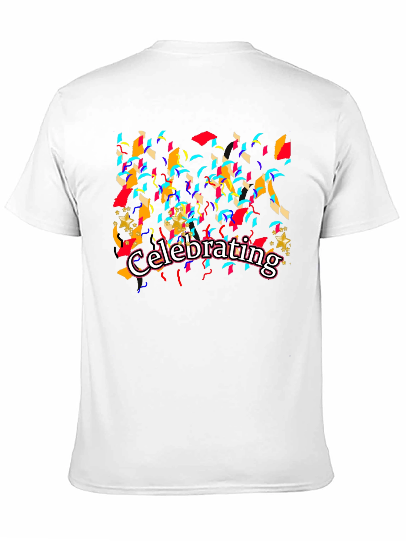 Black Celebrating Graphic T-Shirt - Black Cotton Tee view 11