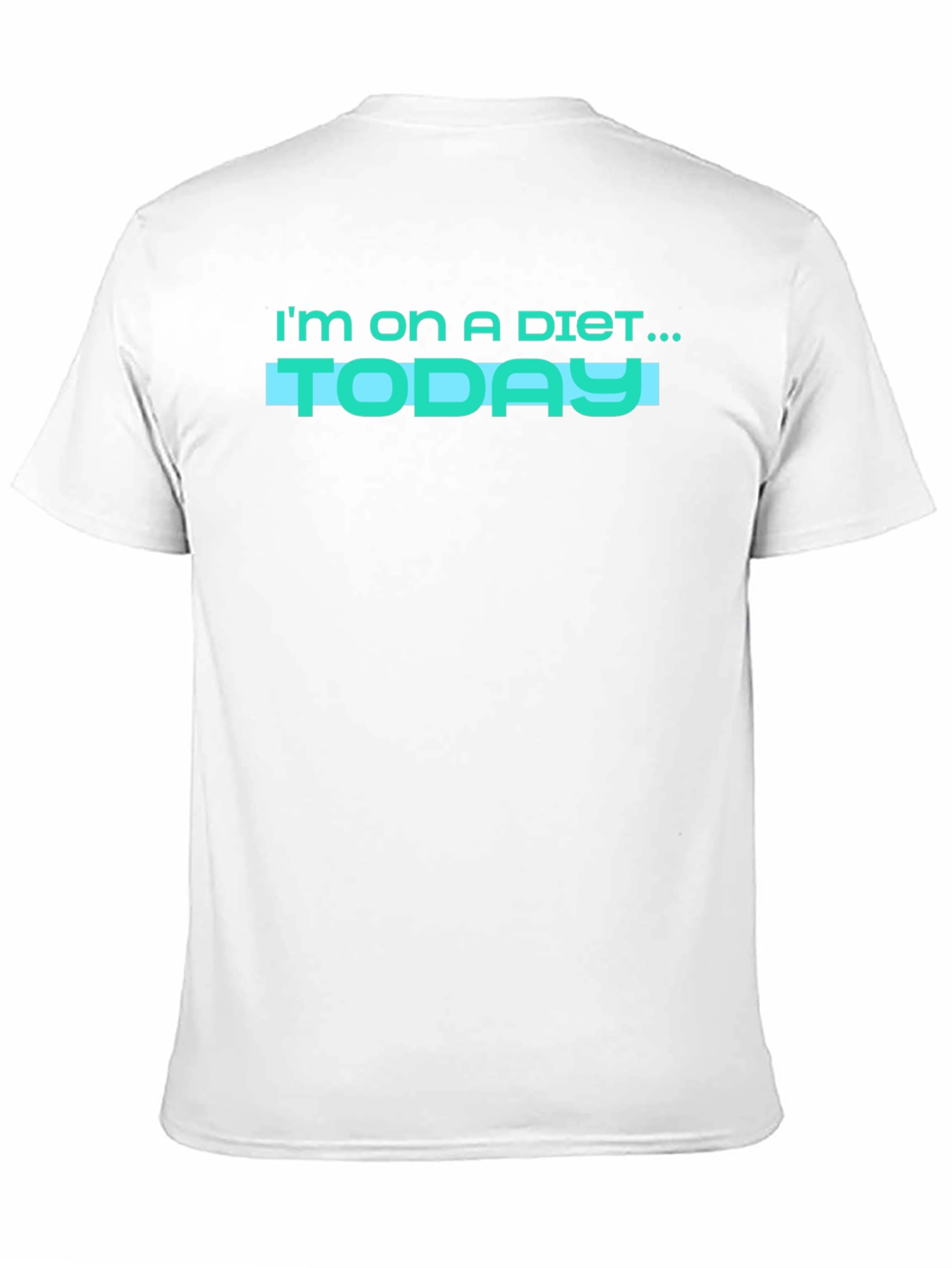 Black I'm on a Diet... Today! Funny Graphic T-Shirt view 11