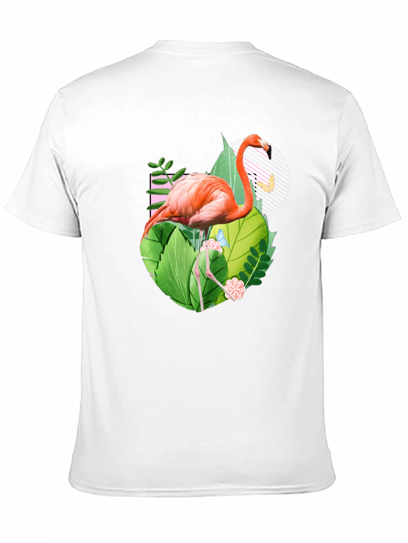 Black Tropical Flamingo Graphic Tee view 11