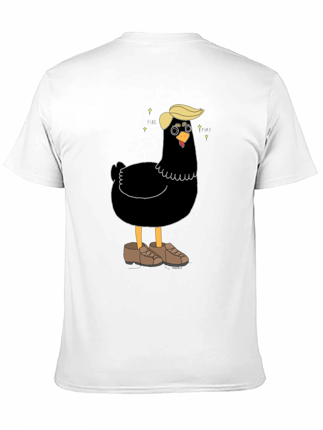 Black Novelty Trump Chicken Graphic Tee - Quirky Fun view 11