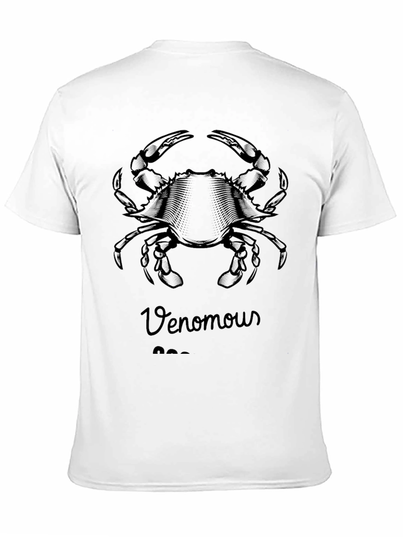 Black Venomous Crab Graphic Tee - Black T-Shirt view 11