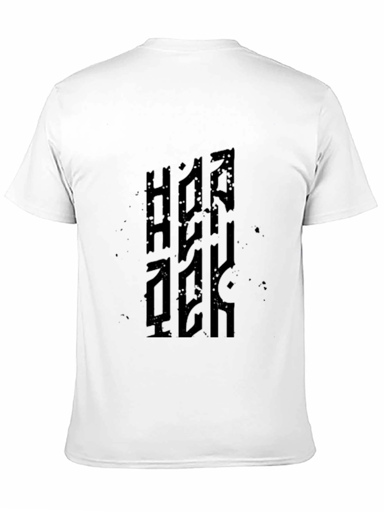 Black Men's Black Graphic Print T-Shirt view 11