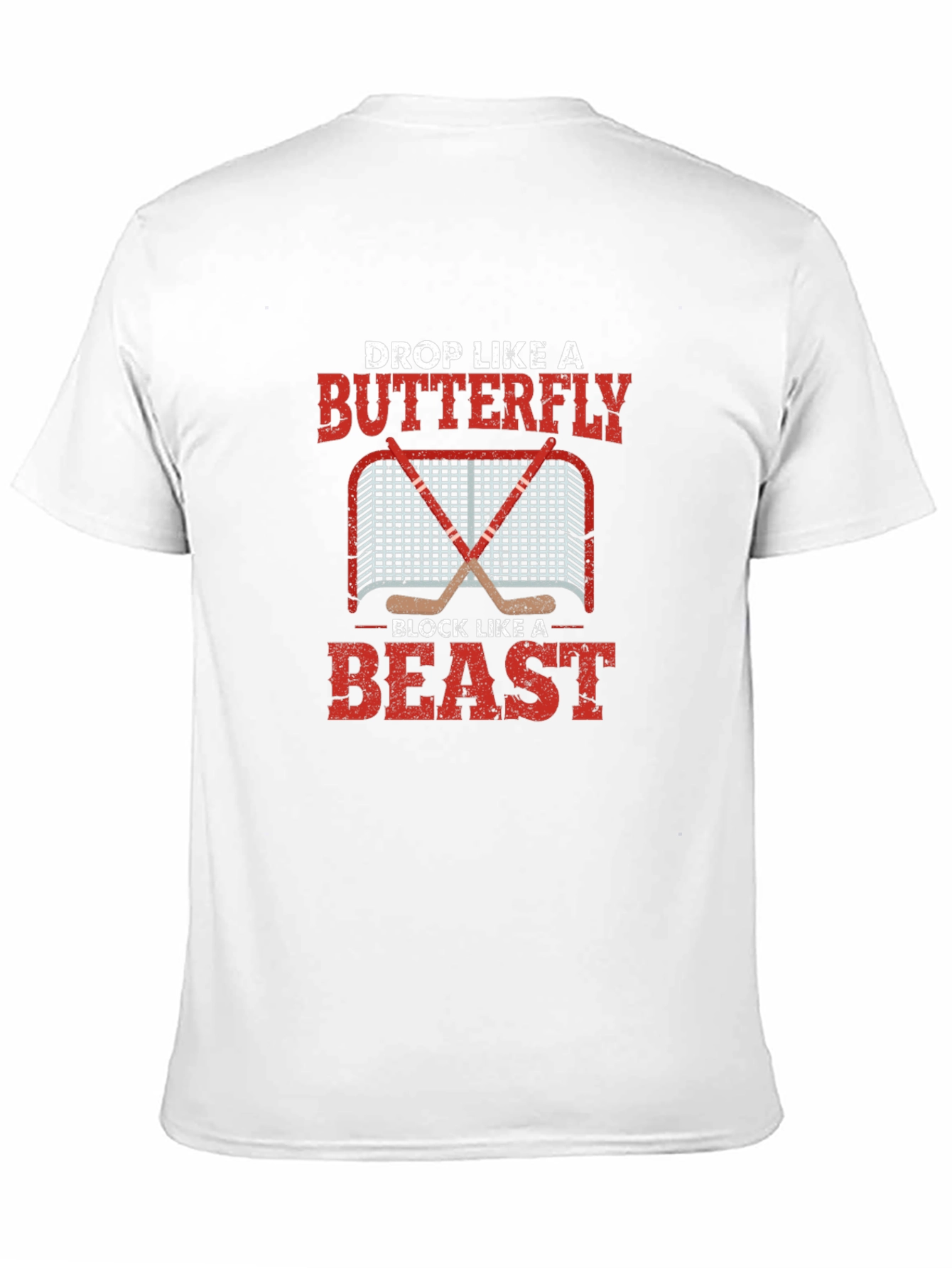 Black Hockey Goalie Butterfly Beast T-Shirt view 11
