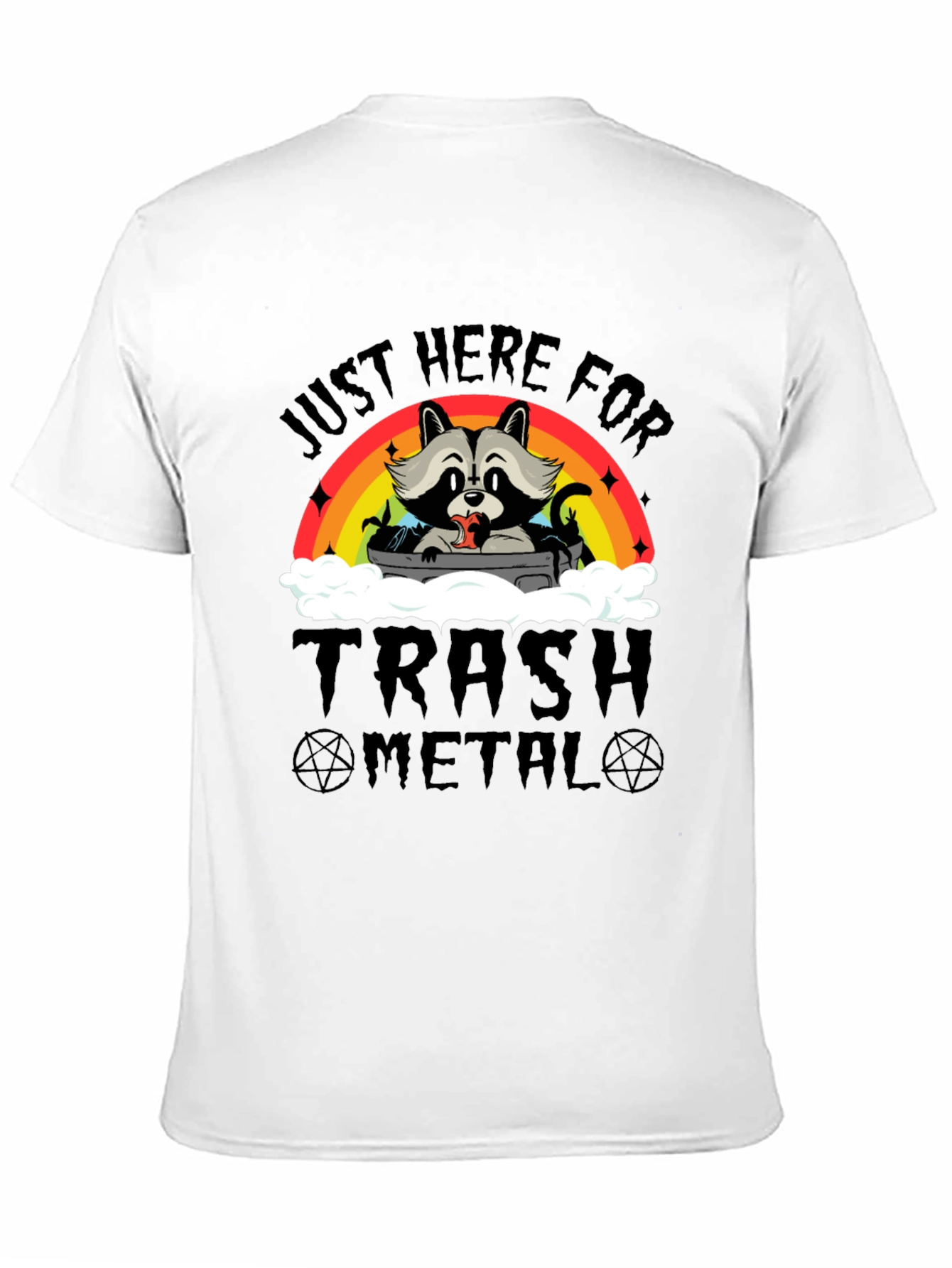 Black Trash Metal Raccoon Graphic T-Shirt view 11