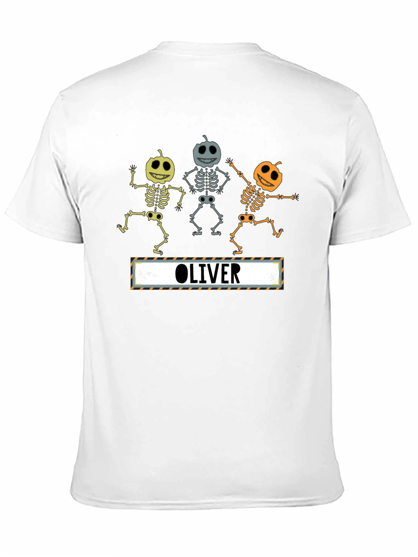 Black Pumpkin Skeleton Dancing Personalized T-Shirt view 11