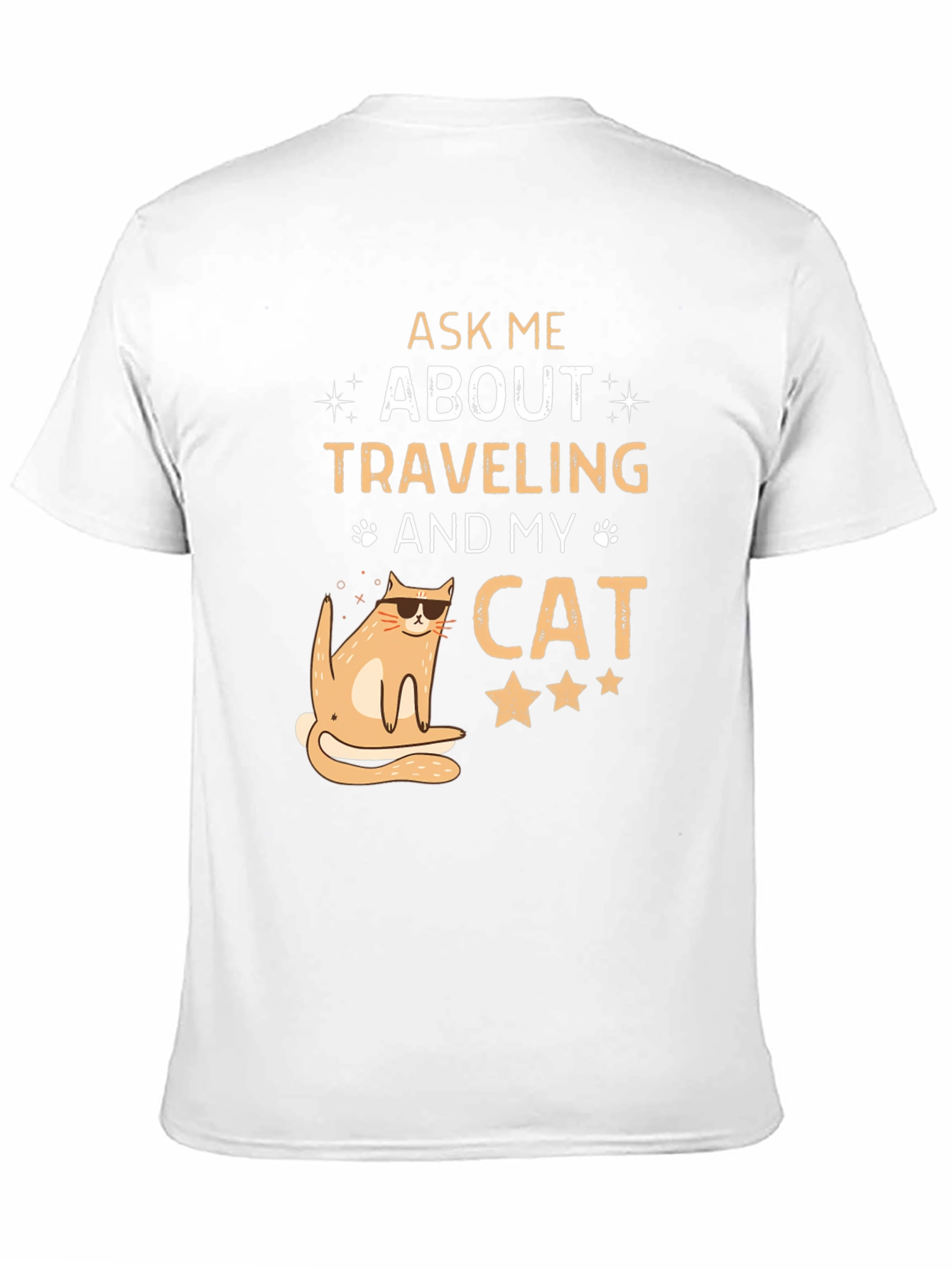 Black Ask Me About Traveling and My Cat T-Shirt view 11