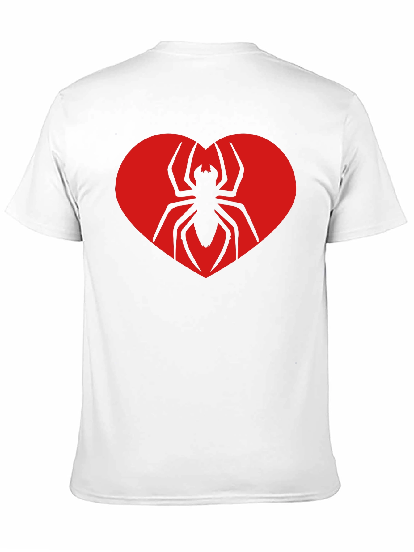 Black Spider Heart Graphic Tee - Black Cotton T-Shirt view 11