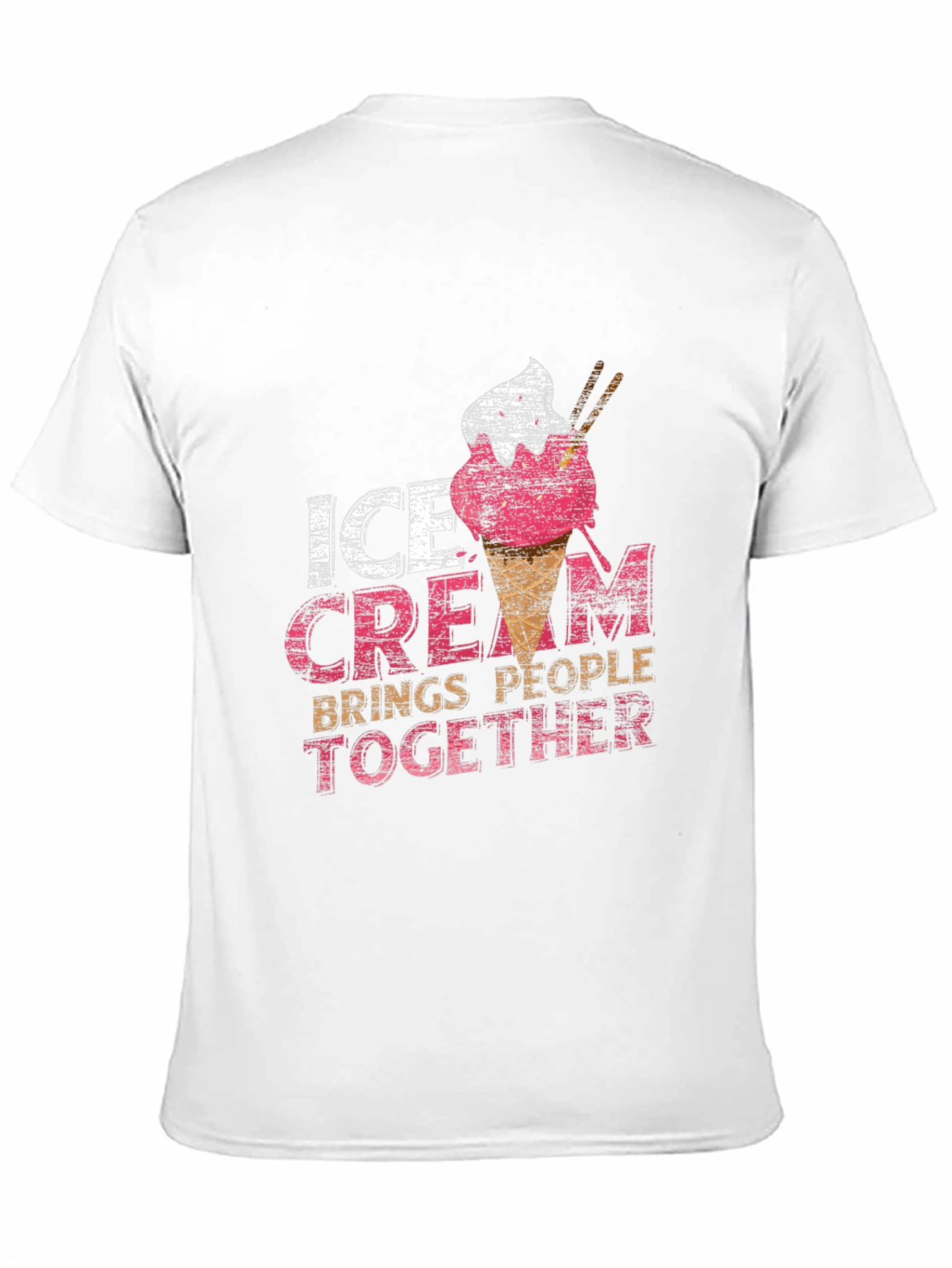 Black Ice Cream Brings People Together Black T-Shirt view 11