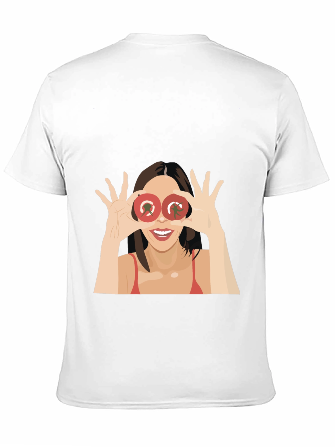 Black Tomato Eyes Graphic Tee - Funny Women's T-Shirt view 11