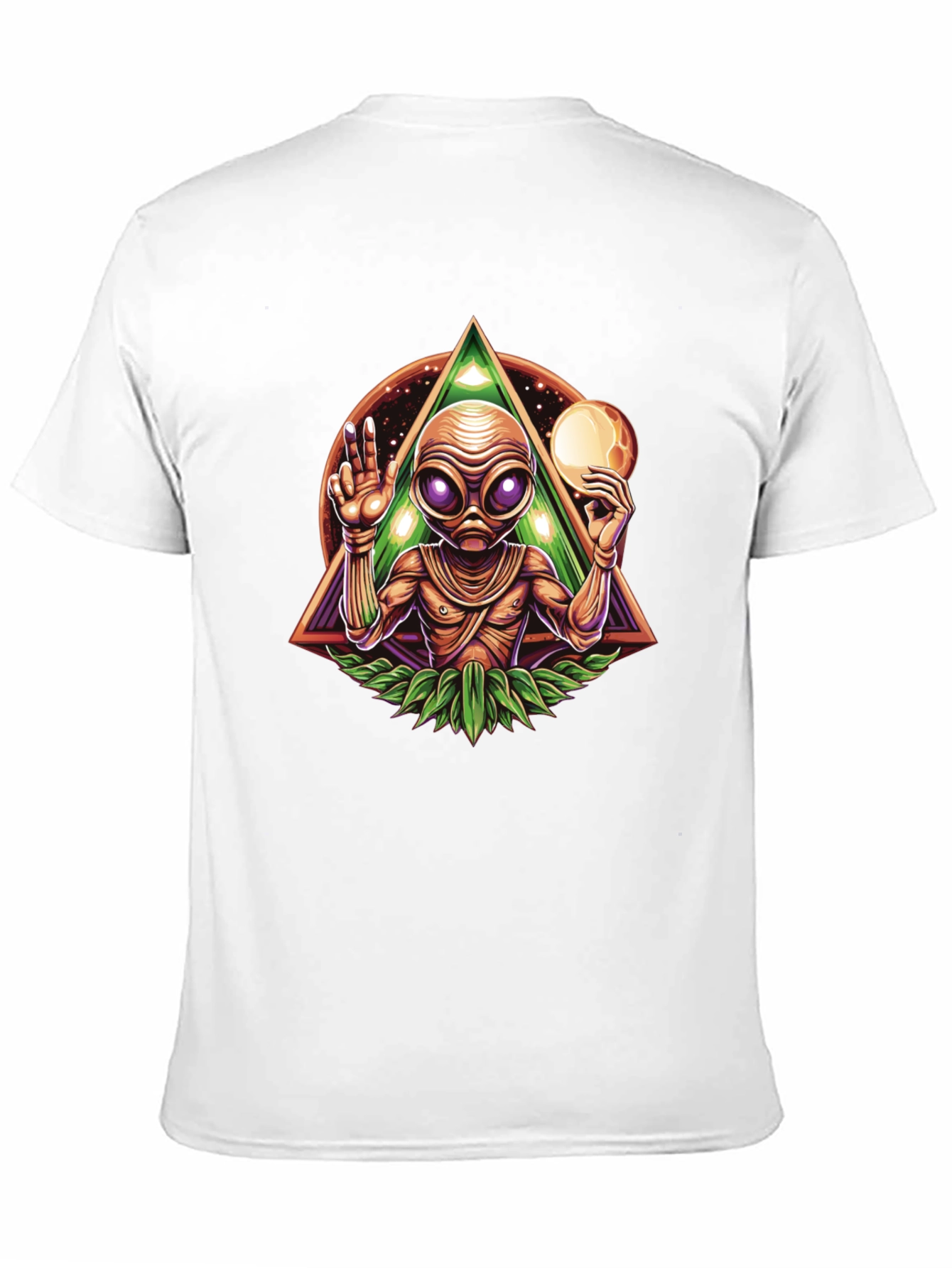 Black Alien Graphic Tee - Third Eye Design T-Shirt view 11