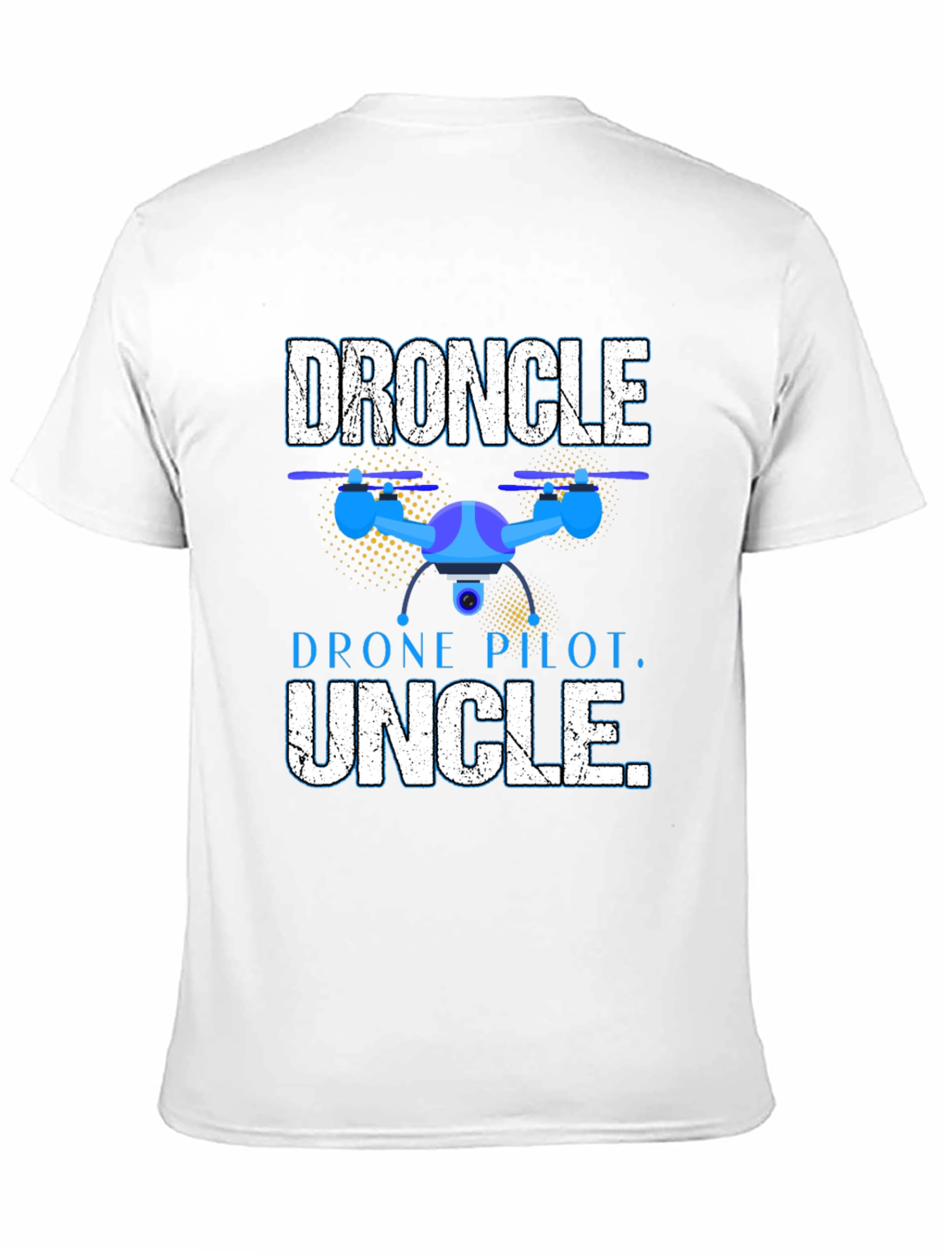 Black Droncle T-Shirt - Drone Pilot Uncle Gift view 11