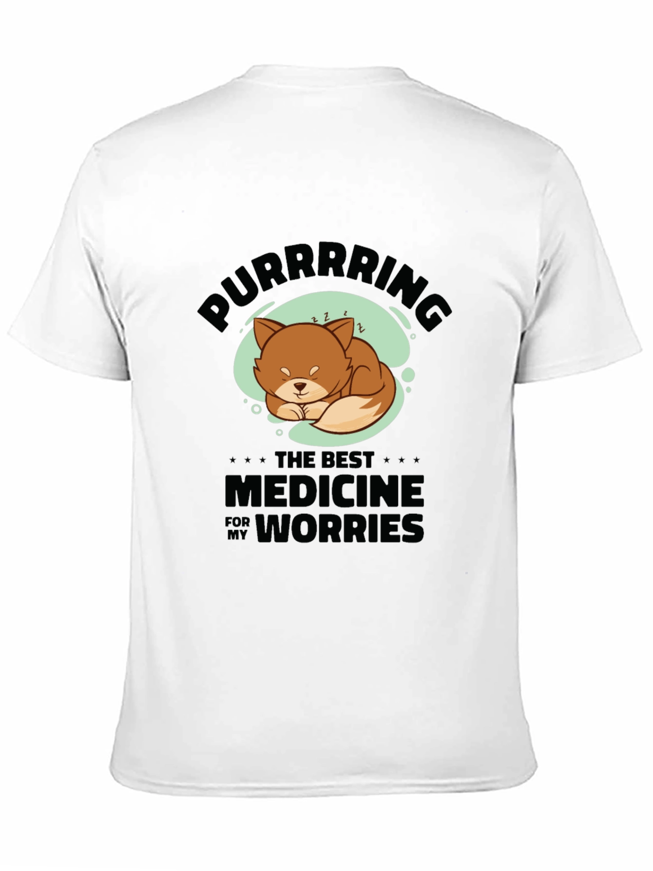 Black Purrrrring Cat Comfort T-Shirt view 11