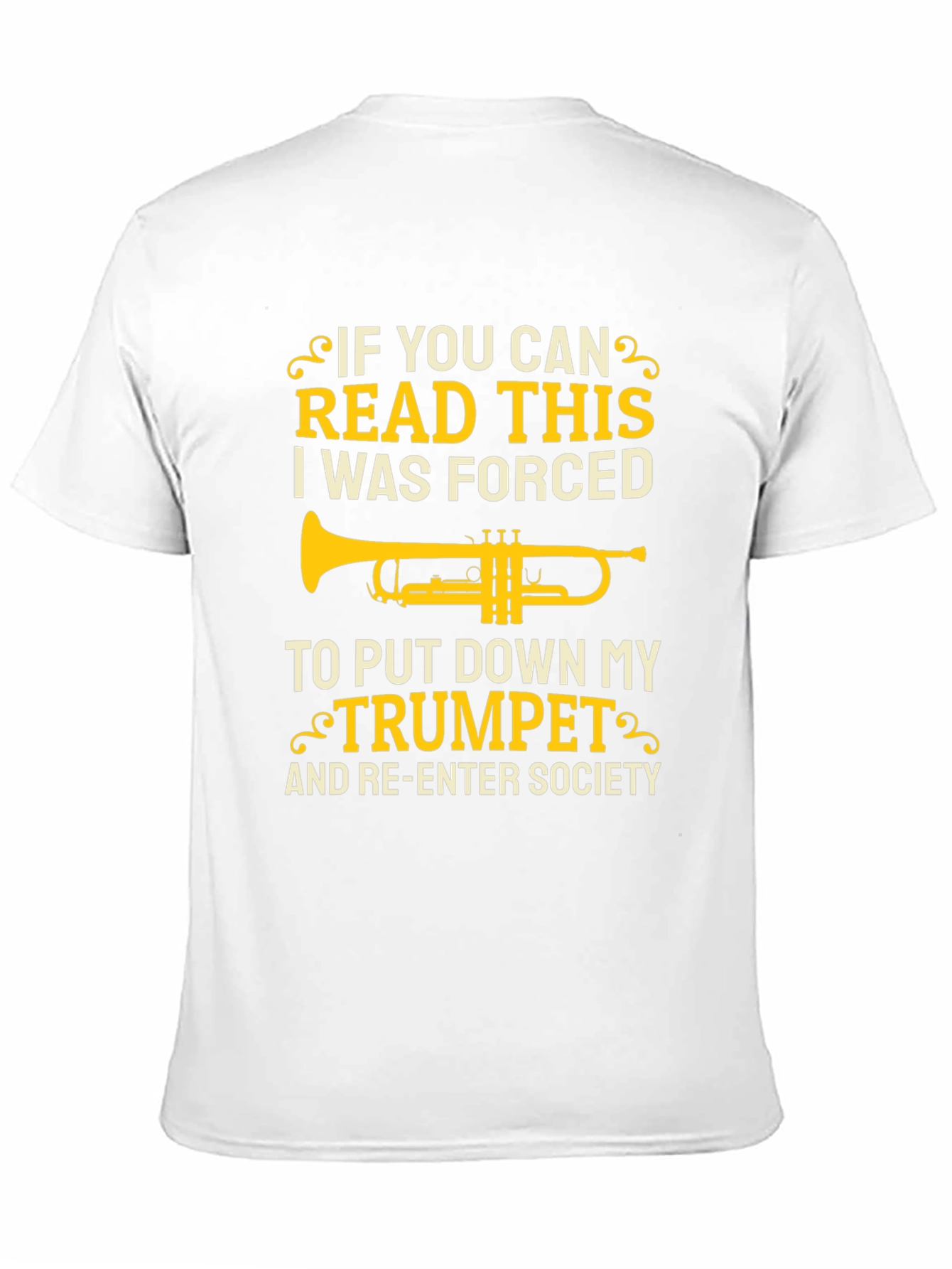Black If You Can Read This Trumpet Player Black Graphic T-Shirt view 11