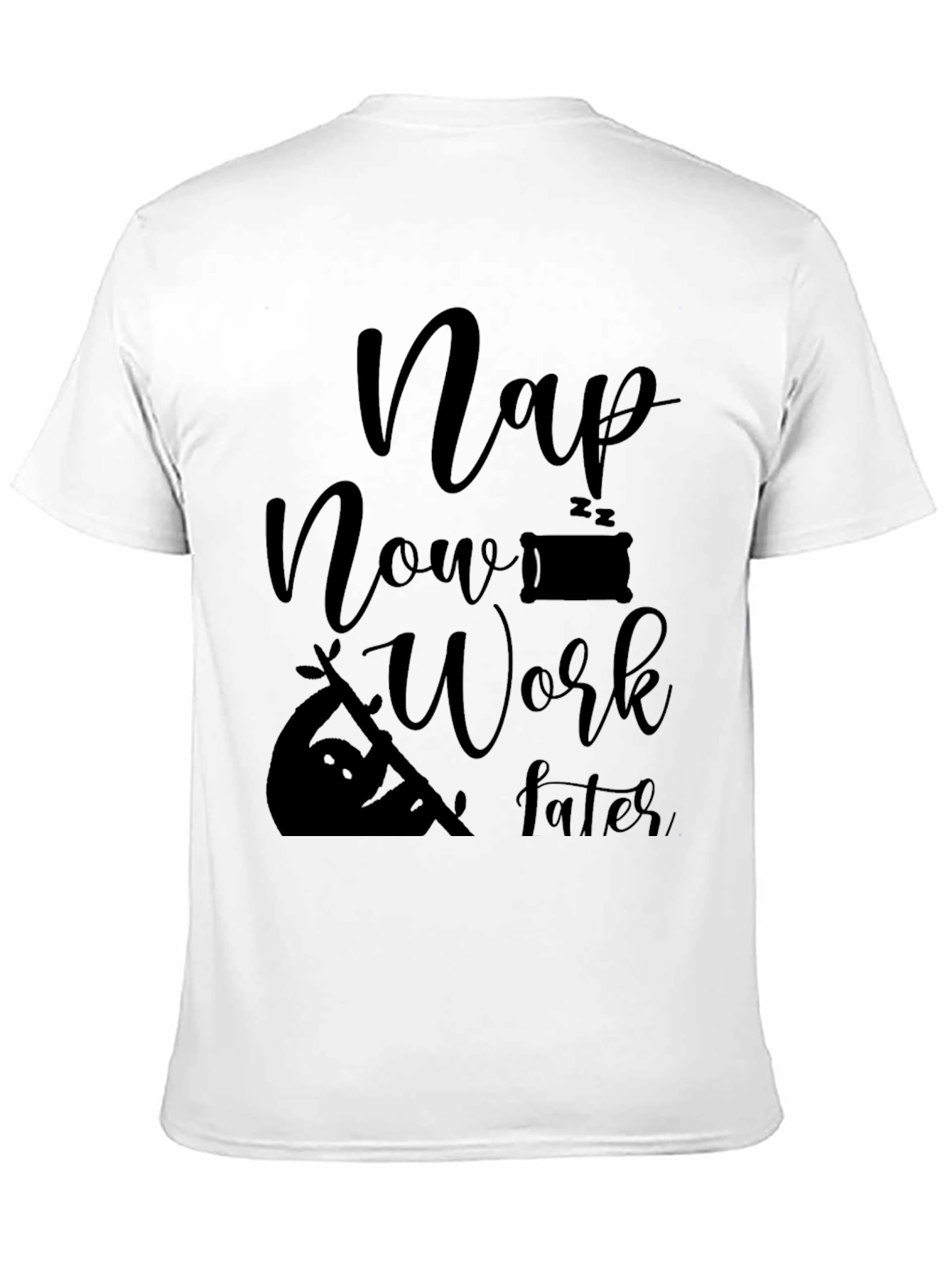 Black Nap Now Work Later Men's Graphic Tee view 11