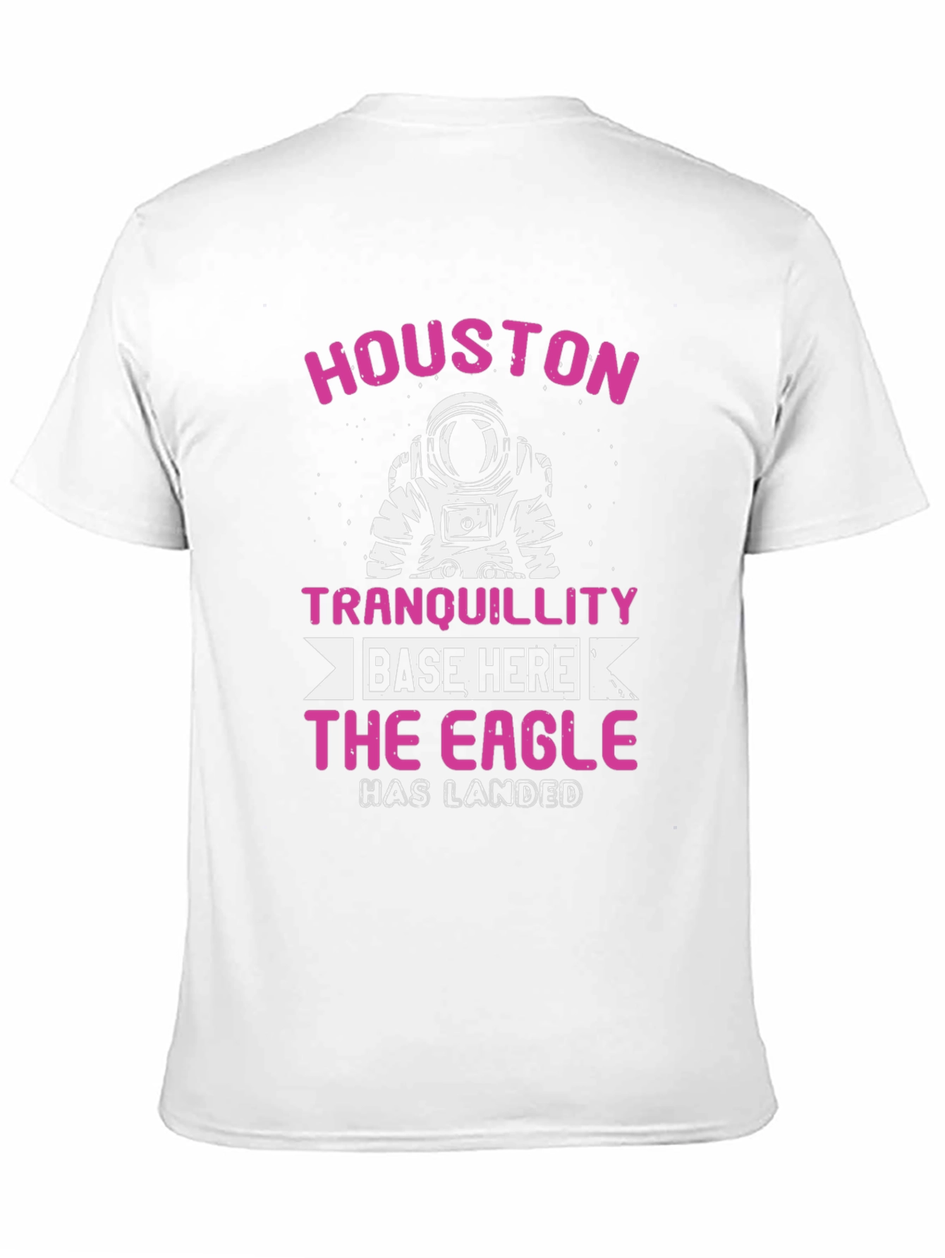 Black Houston Tranquility Base Eagle Has Landed T-Shirt view 11