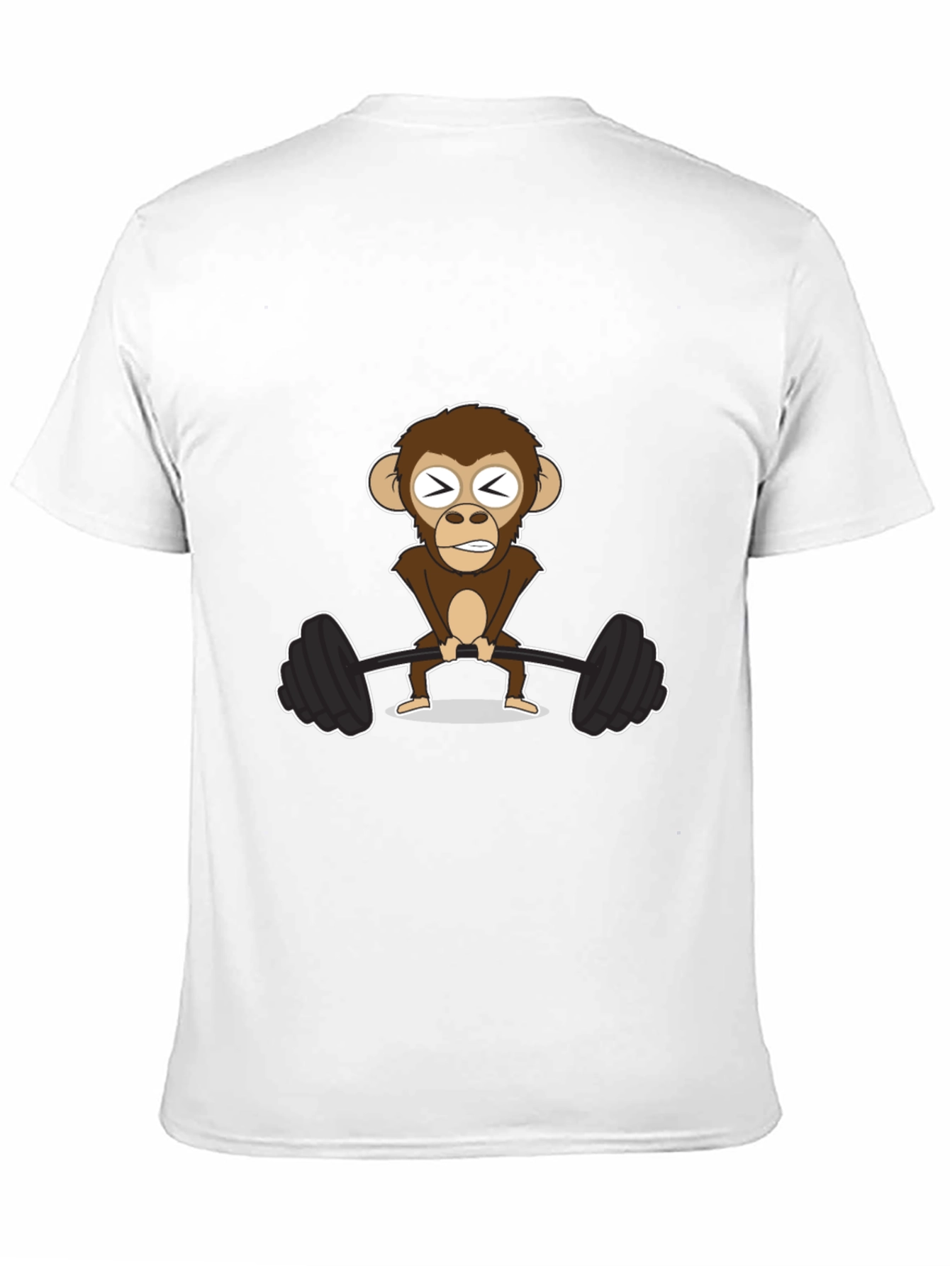 Black Monkey Barbell T-Shirt - Workout Design view 11