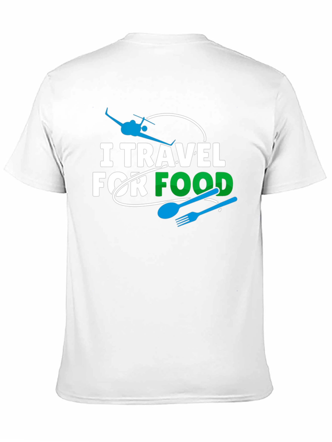 Black I Travel For Food Black Graphic Tee view 11