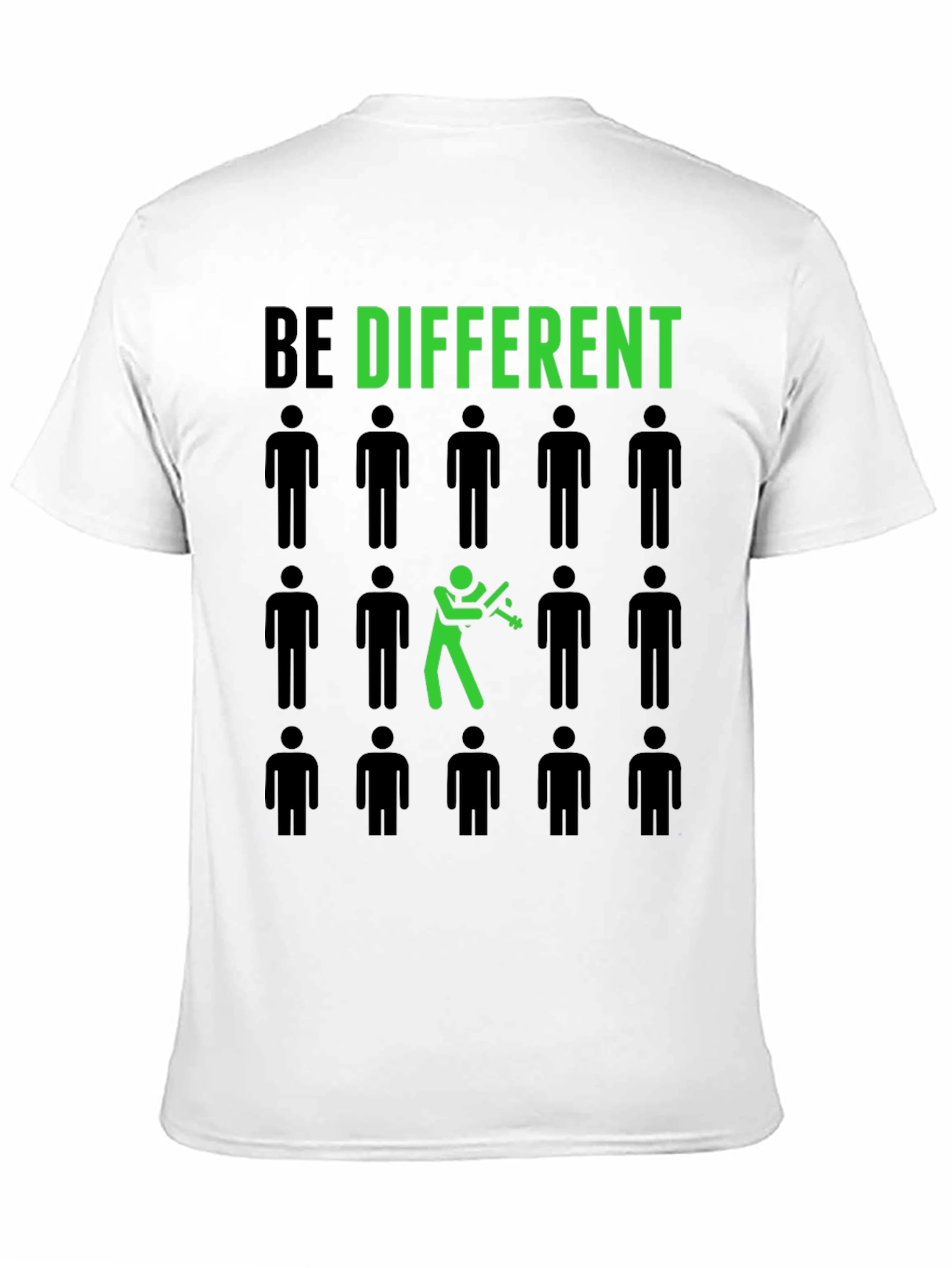 Black Be Different Black T-Shirt view 11