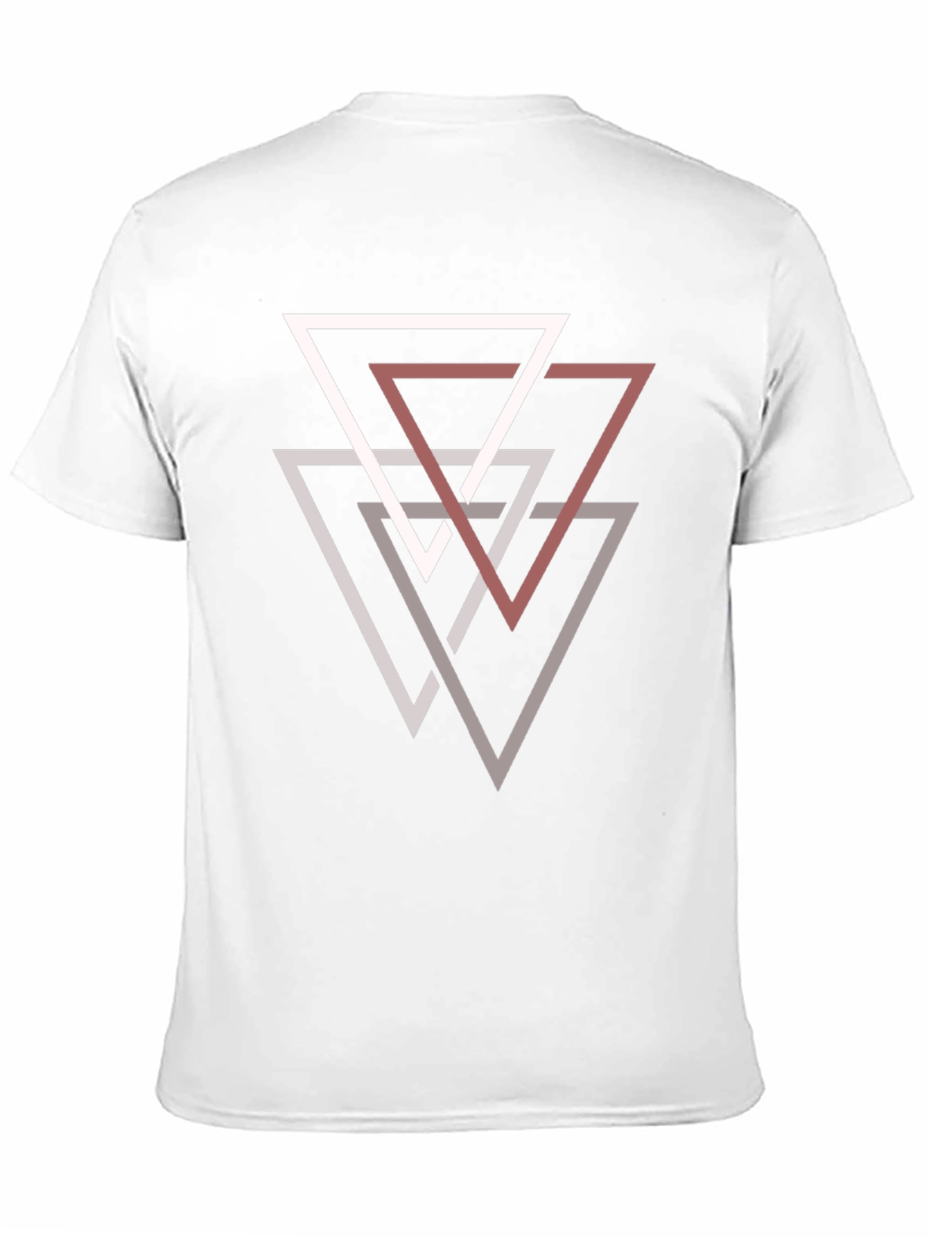 Black Geometric Triangle T-Shirt - Modern Minimalist Design view 11