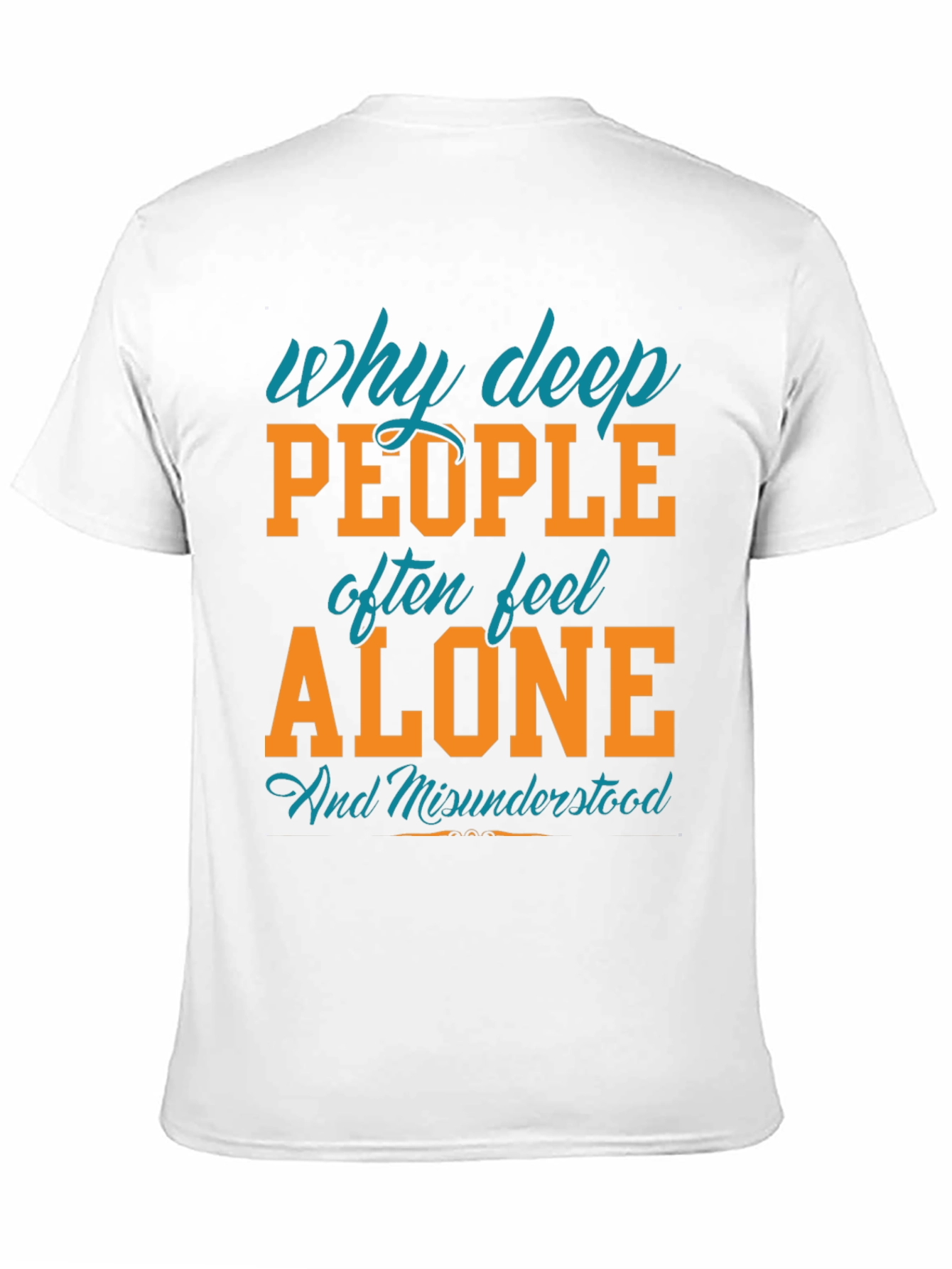 Black Deep People Alone Graphic Tee - Soft Cotton Blend view 11