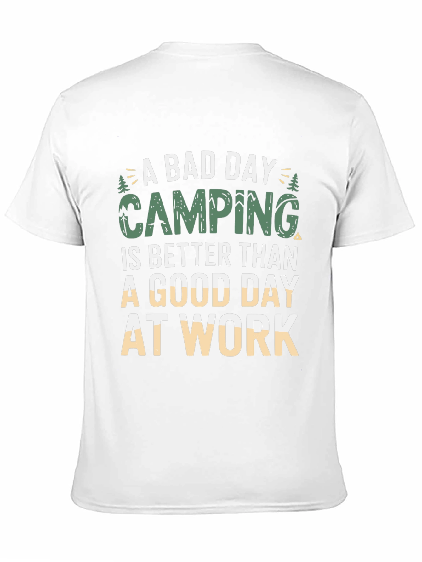 Black Camping Is Better Than Work T-Shirt view 11