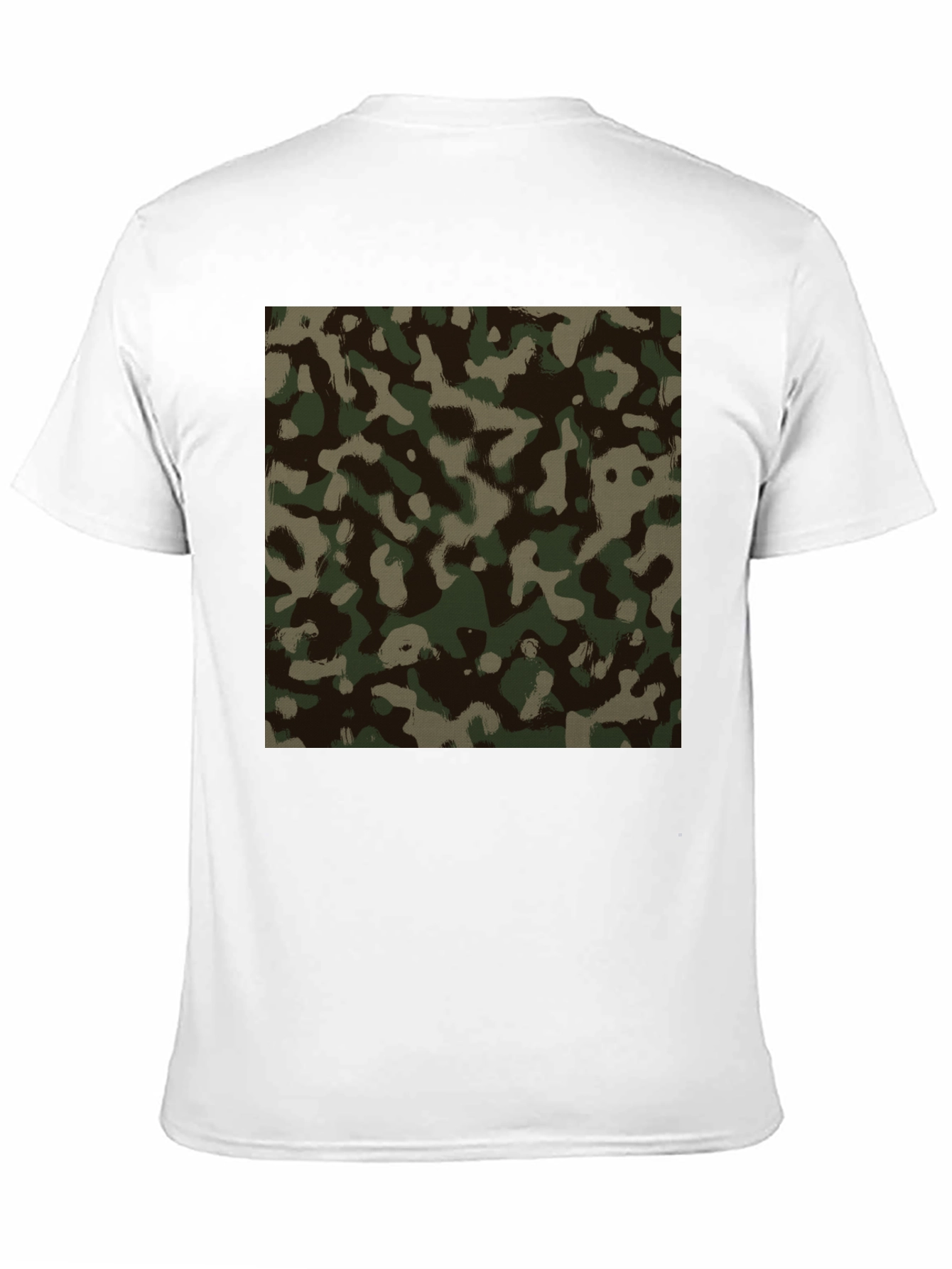 Black Camo Print Black T-Shirt view 11