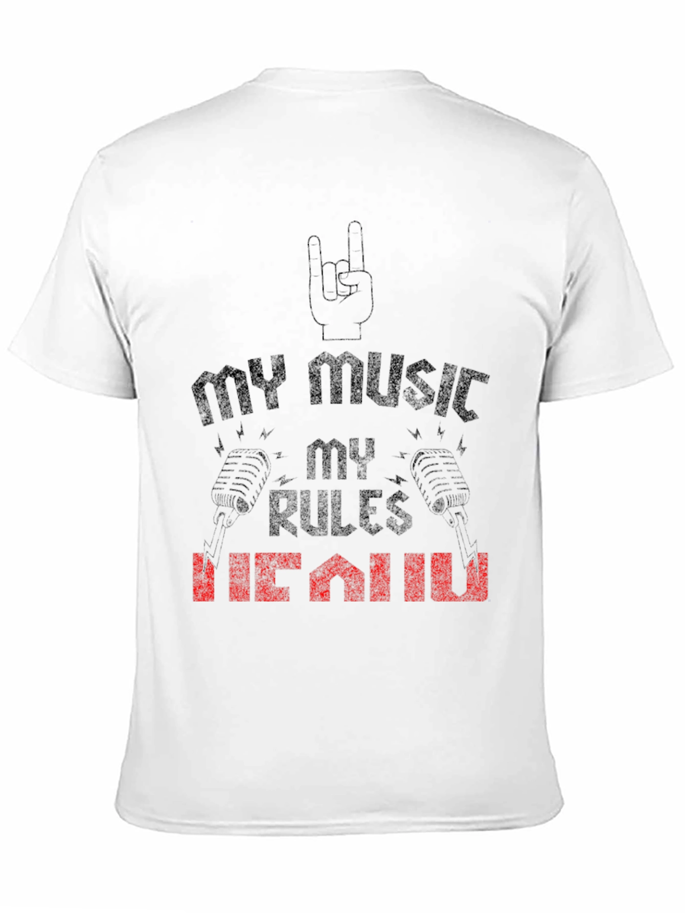 Black My Music My Rules T-Shirt - Rock On! view 11