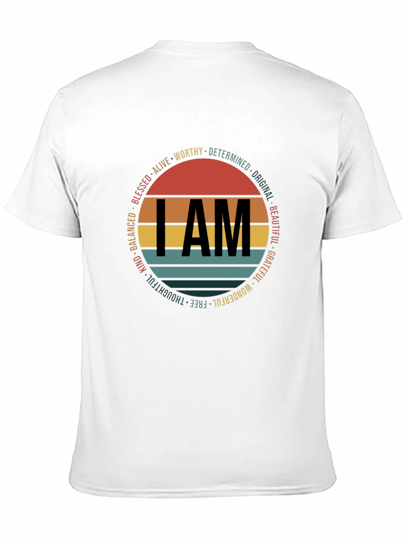 Black I AM Graphic Print Crew Neck T-Shirt view 11