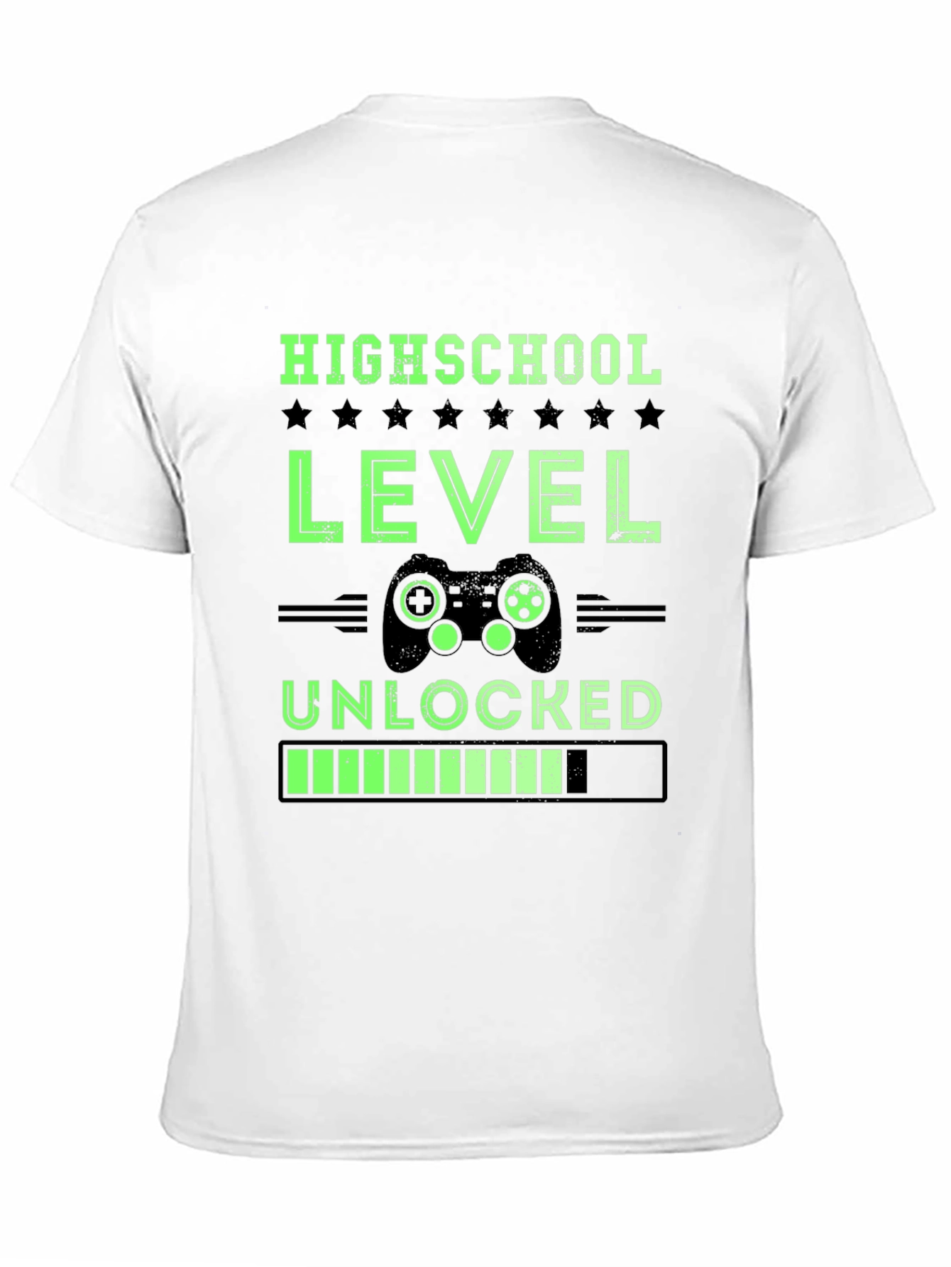 Black Highschool Level Unlocked Gamer T-Shirt view 11