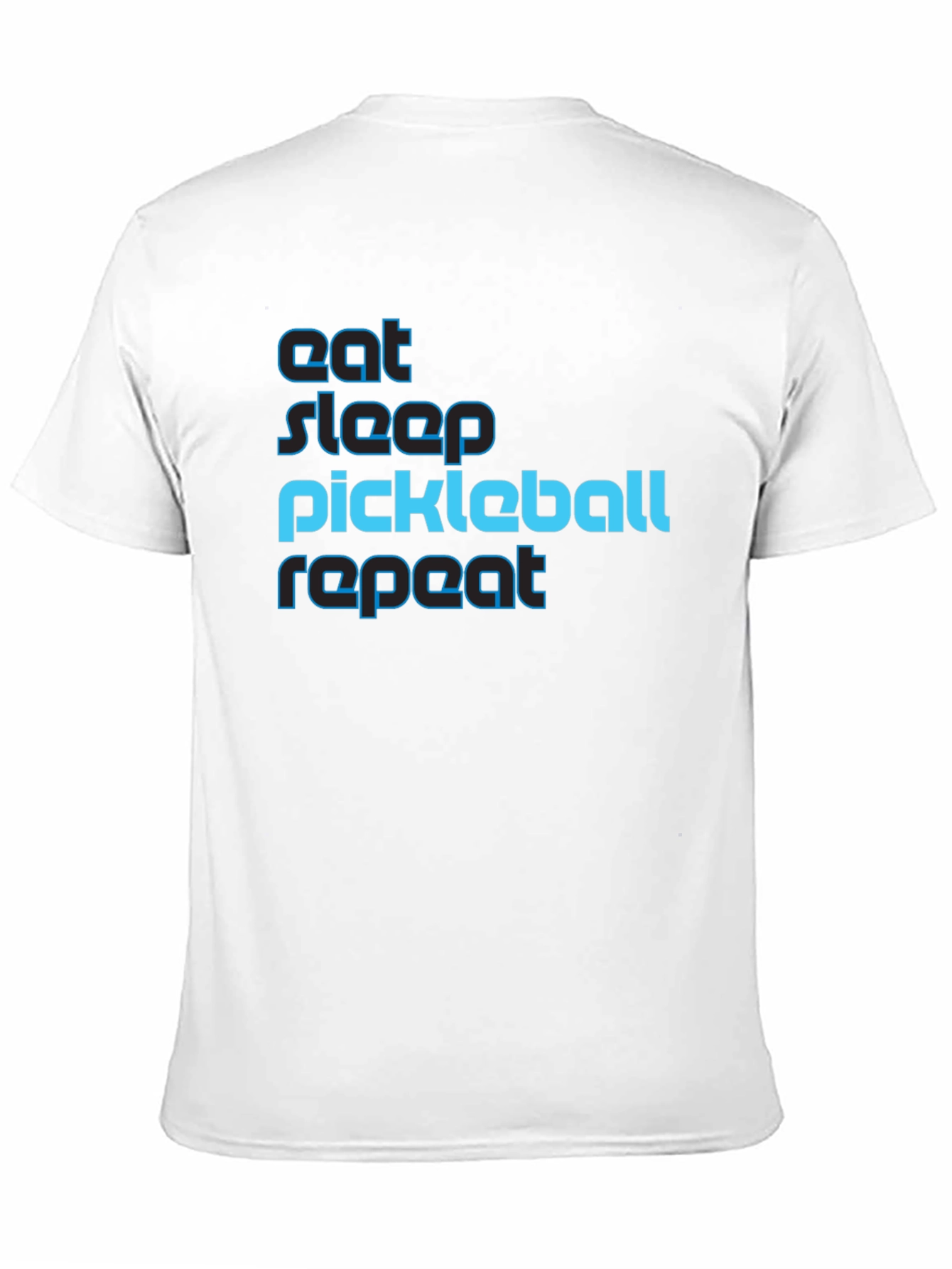 Black Eat Sleep Pickleball Repeat Graphic Tee view 11