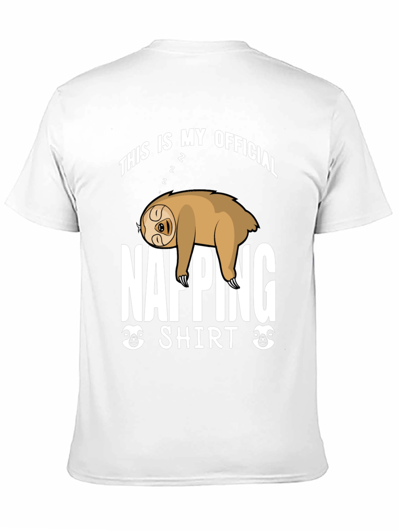 Black Napping Sloth Graphic T-Shirt - Official Napping Shirt view 11